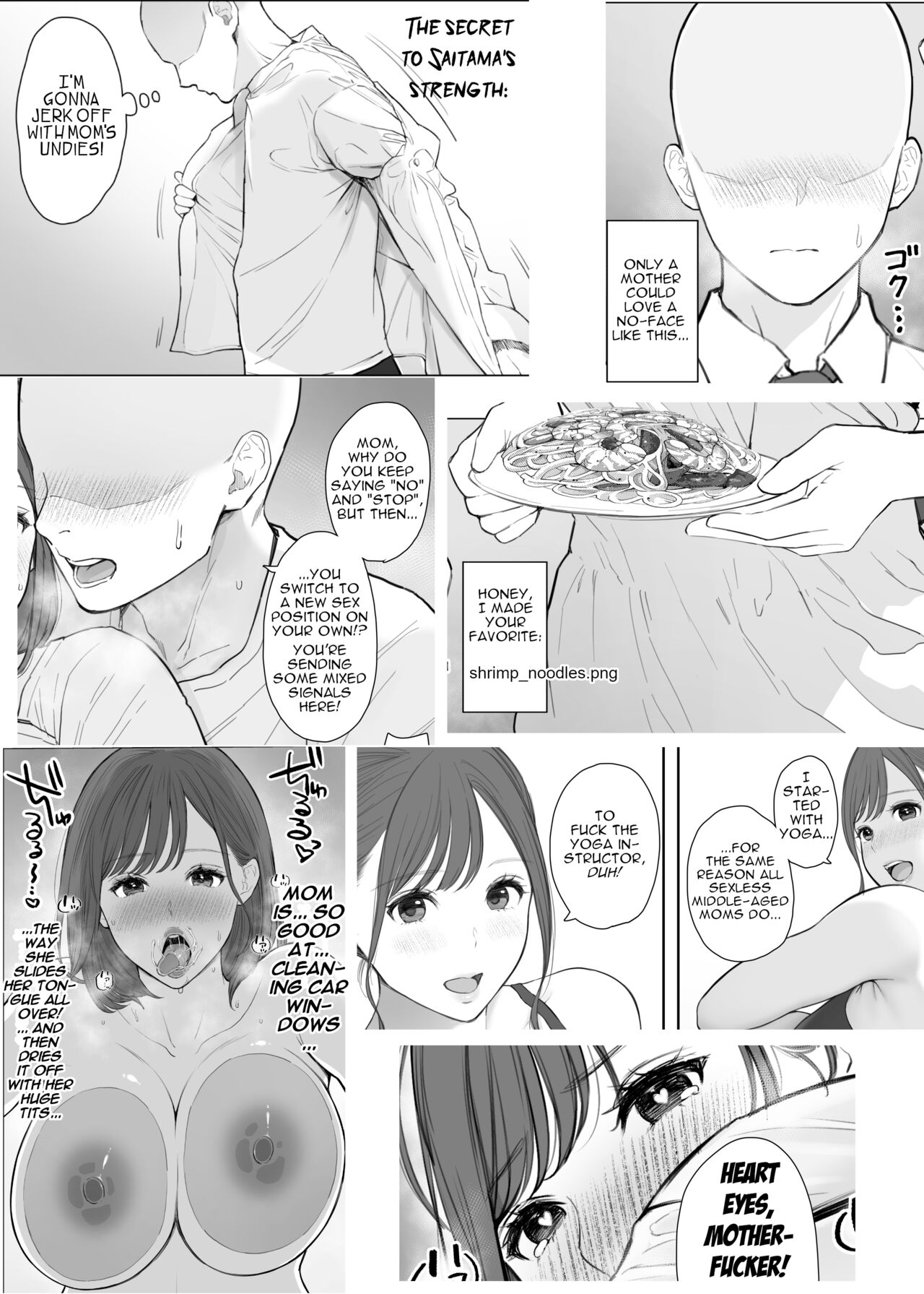 Mother and Son Creampie Incest with his Beloved Mom page 34