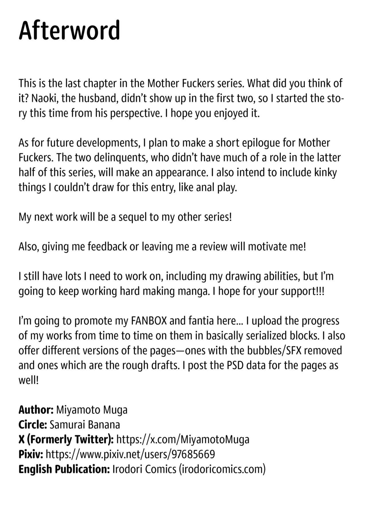 - Mother Fuckers꞉ No Longer the Apple of Her Eye page 148