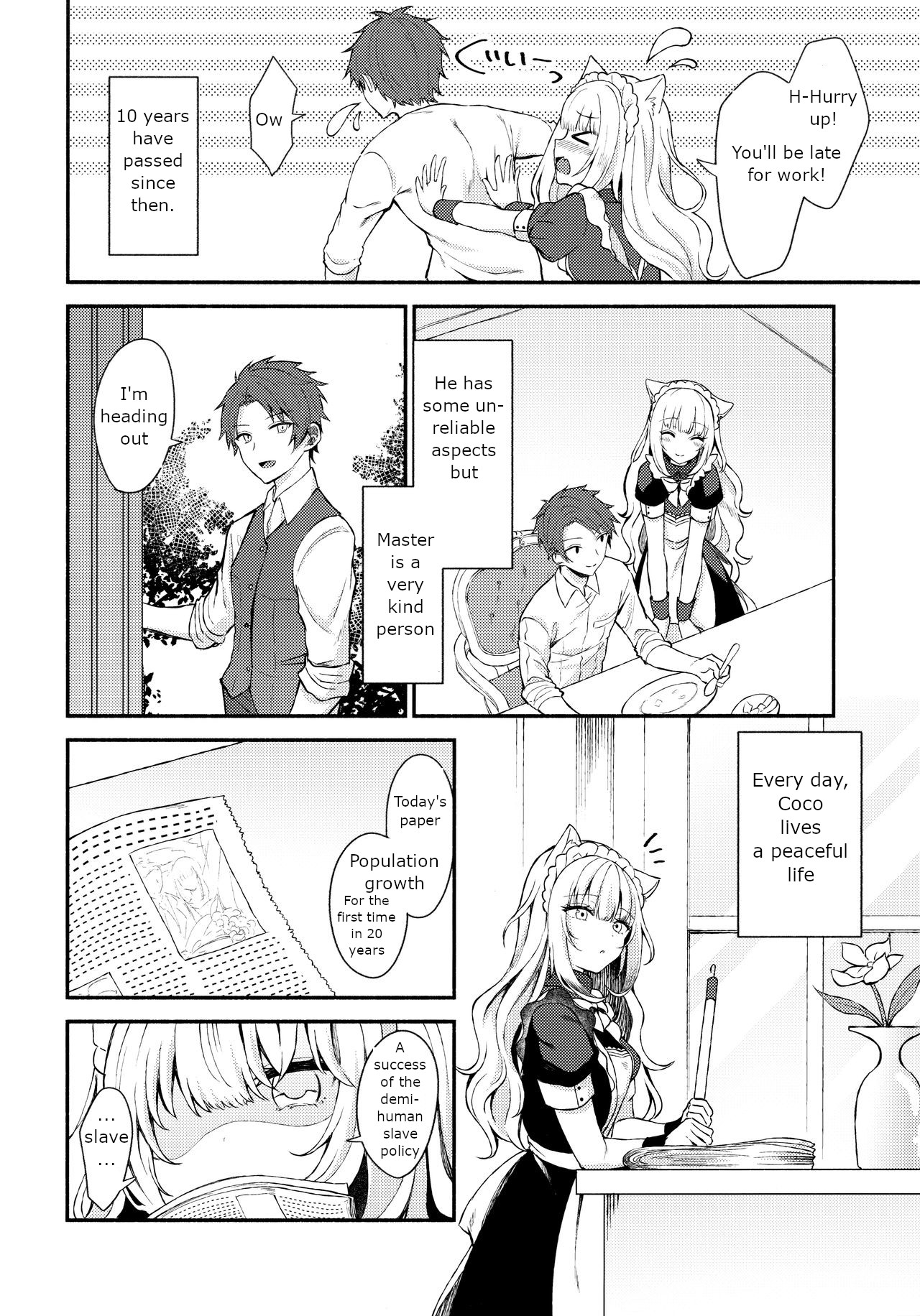 Moto Dorei no Nekomimi Maid to Shiawase Ecchi Suru Hon page 5