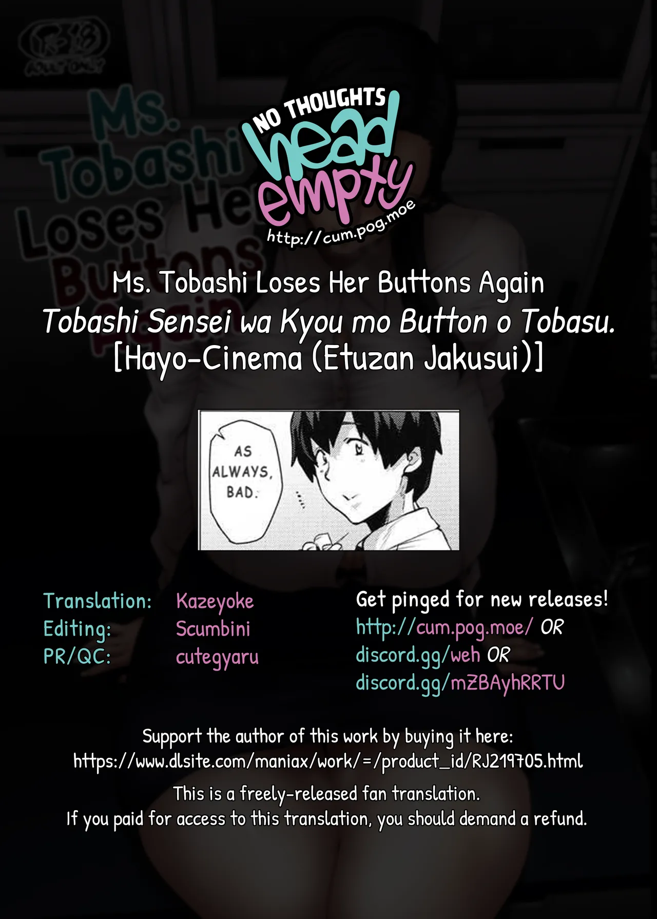 Ms. Tobashi Loses Her Buttons Again page 27