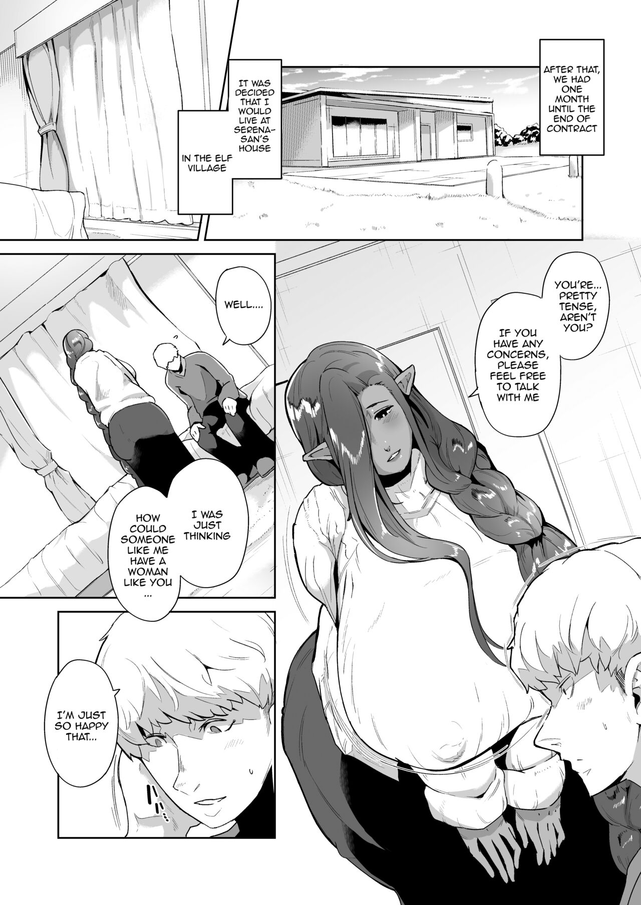 Mucchiri Dekachichi Dark Elf no Obasan to Icha Love Fudeoroshi Seikatsu page 2