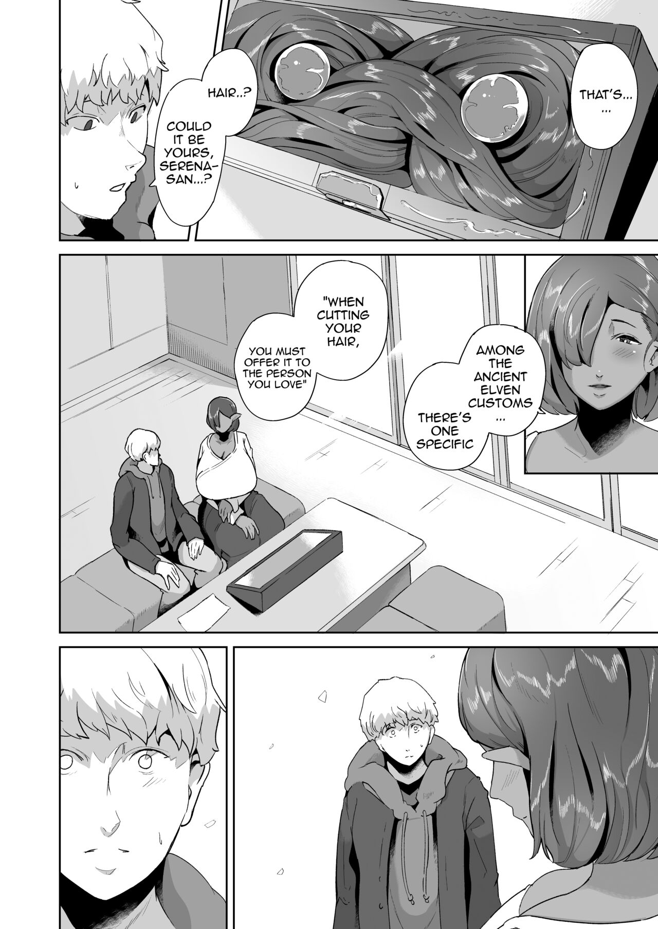 Mucchiri Dekachichi Dark Elf no Obasan to Icha Love Fudeoroshi Seikatsu page 40