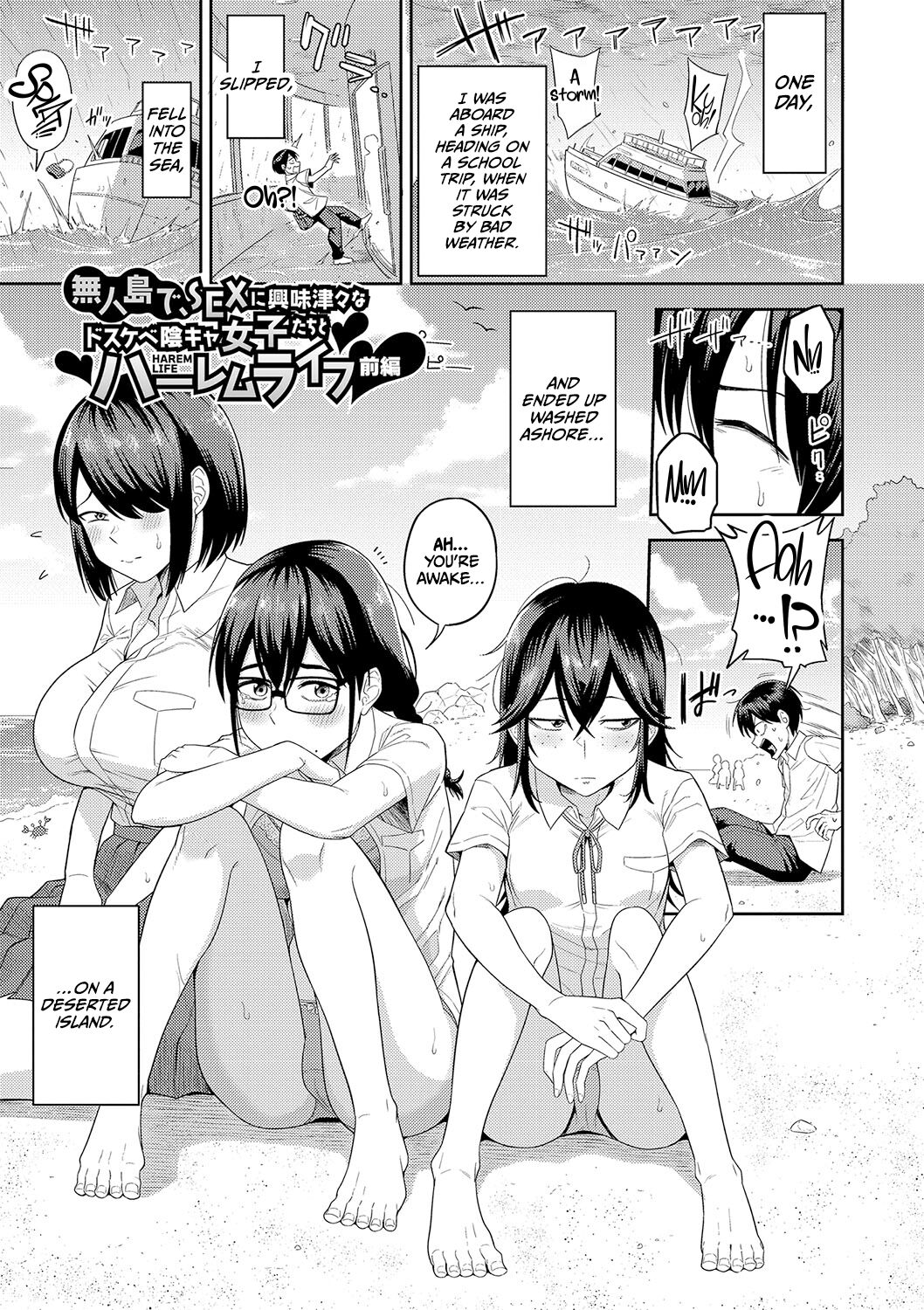 Mujintou de, SEX ni Kyoumi Shinshin na Dosukebe Inkya Joshi-tachi to Harem Life page 4