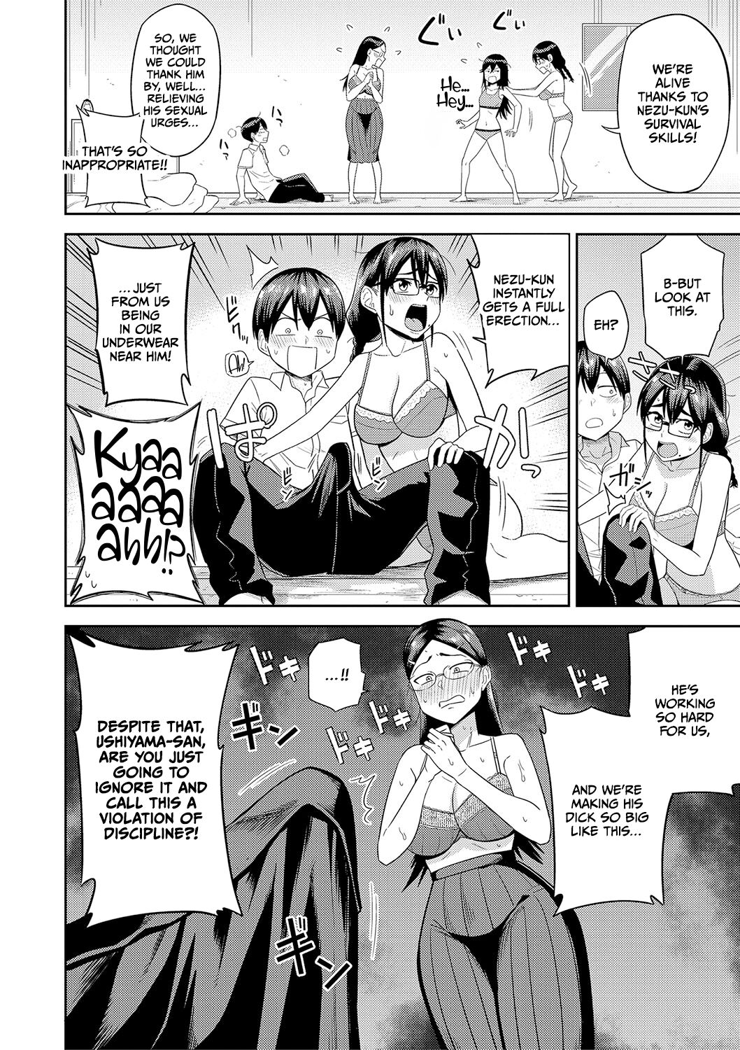 Mujintou de, SEX ni Kyoumi Shinshin na Dosukebe Inkya Joshi-tachi to Harem Life page 45