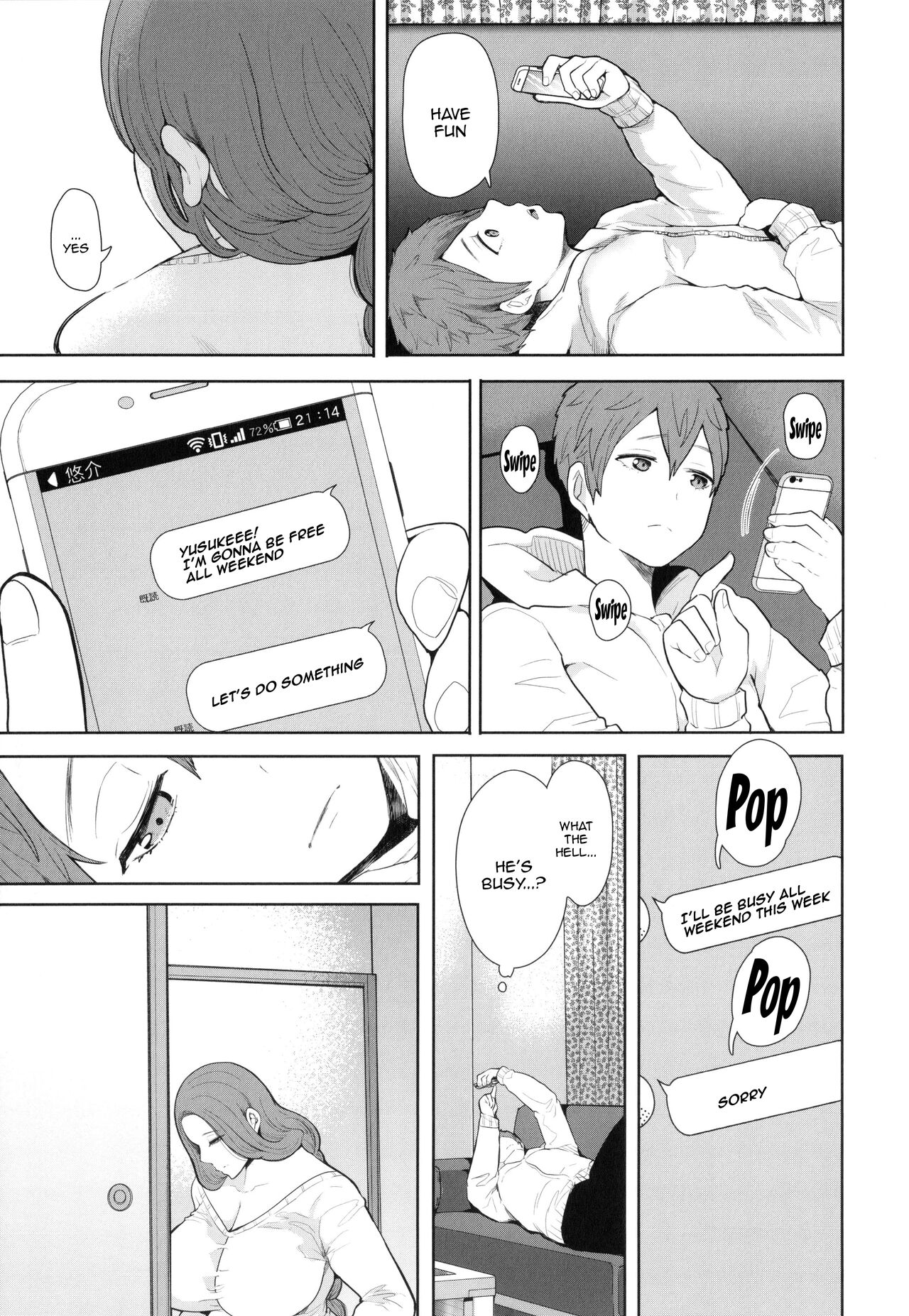 Mukashi no Uwaki Aite no ko ga Jitsu wa Watashi no Musuko no Doukyuusei de... page 72