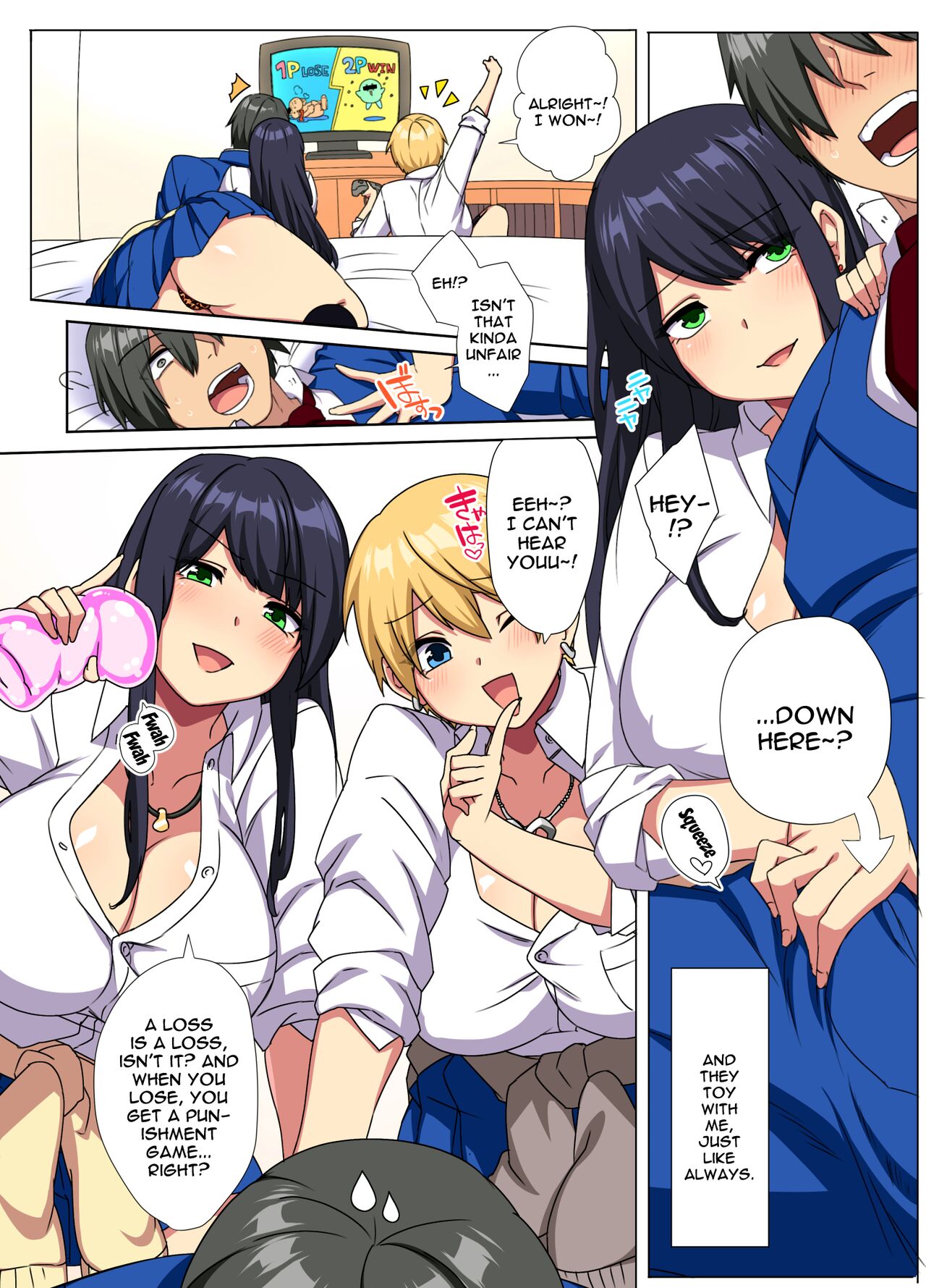 My Big Cock Is Getting Squeezed By Huge Breasted Bitch Gals!! 2 page 4