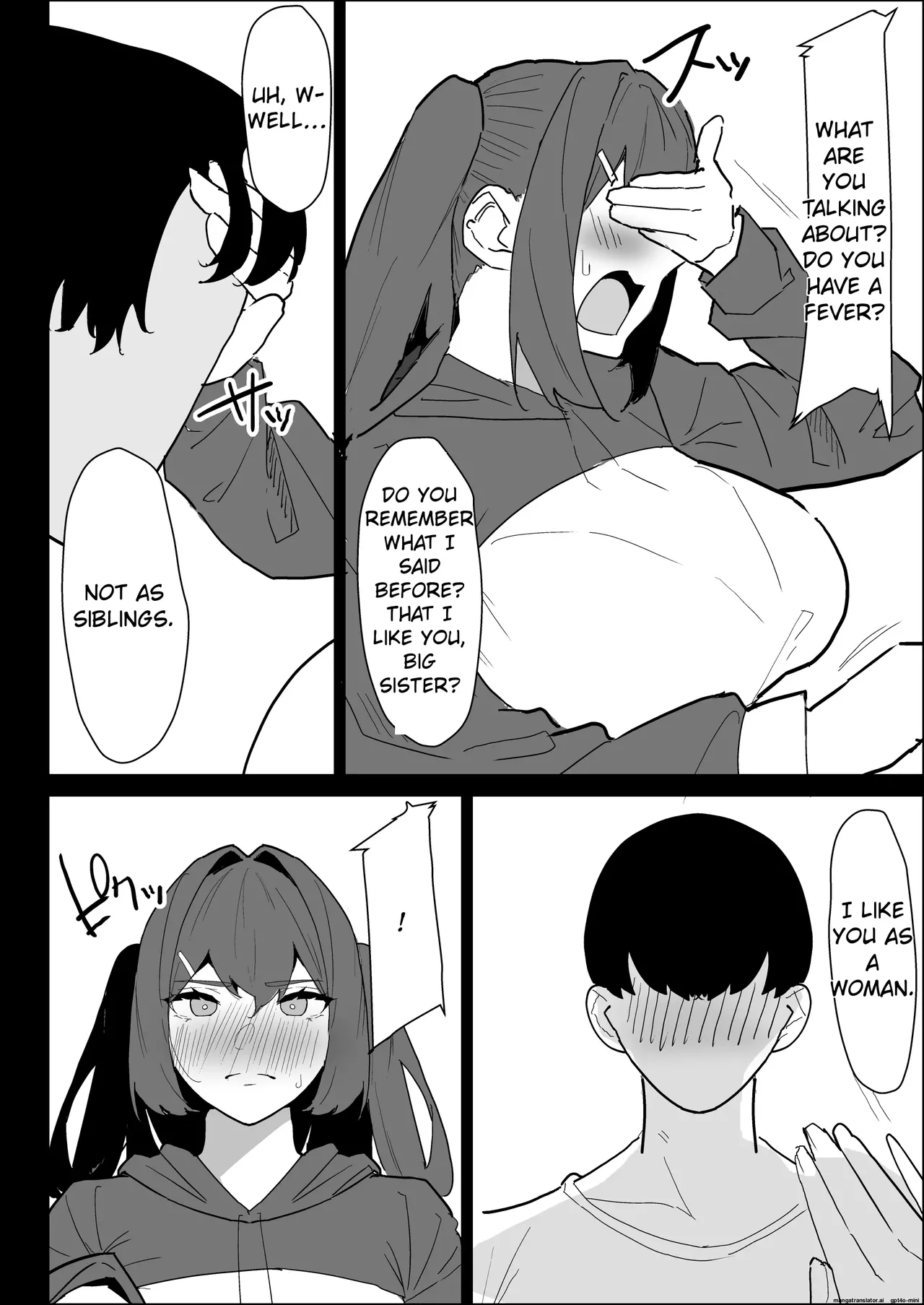 My busty older sister, who has a boyfriend, reluctantly helps me out. page 108