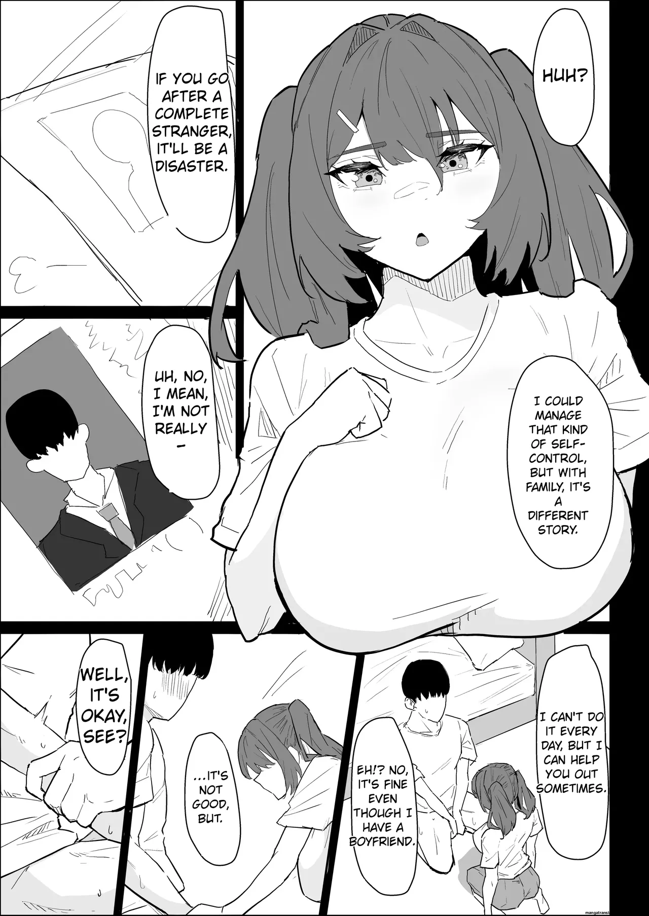 My busty older sister, who has a boyfriend, reluctantly helps me out. page 27