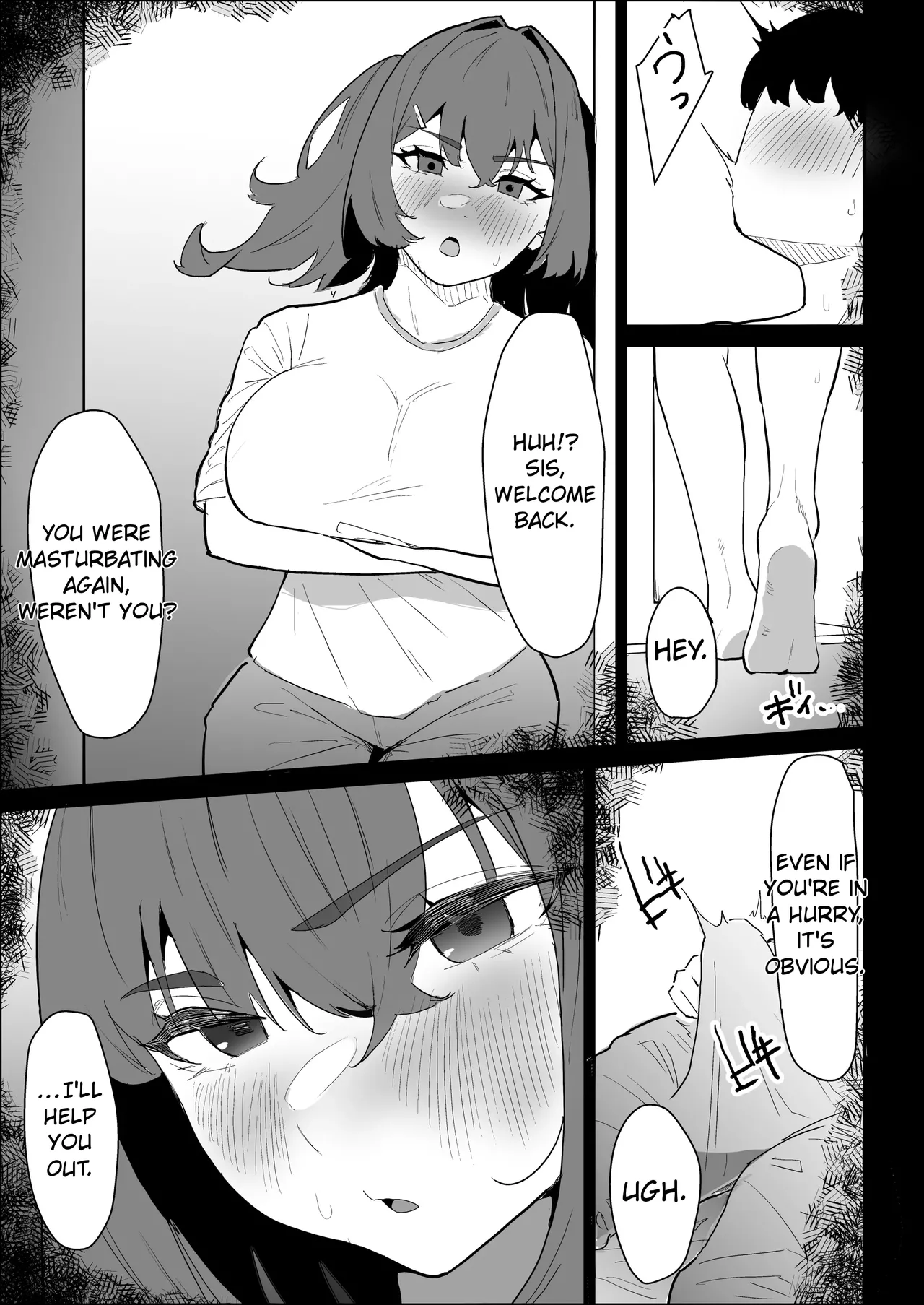 My busty older sister, who has a boyfriend, reluctantly helps me out. page 63