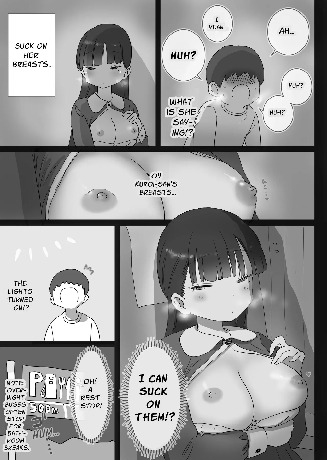 My Classmate Kuroi Lets Me Secretly Creampie Her Even On An Overnight Bus page 19