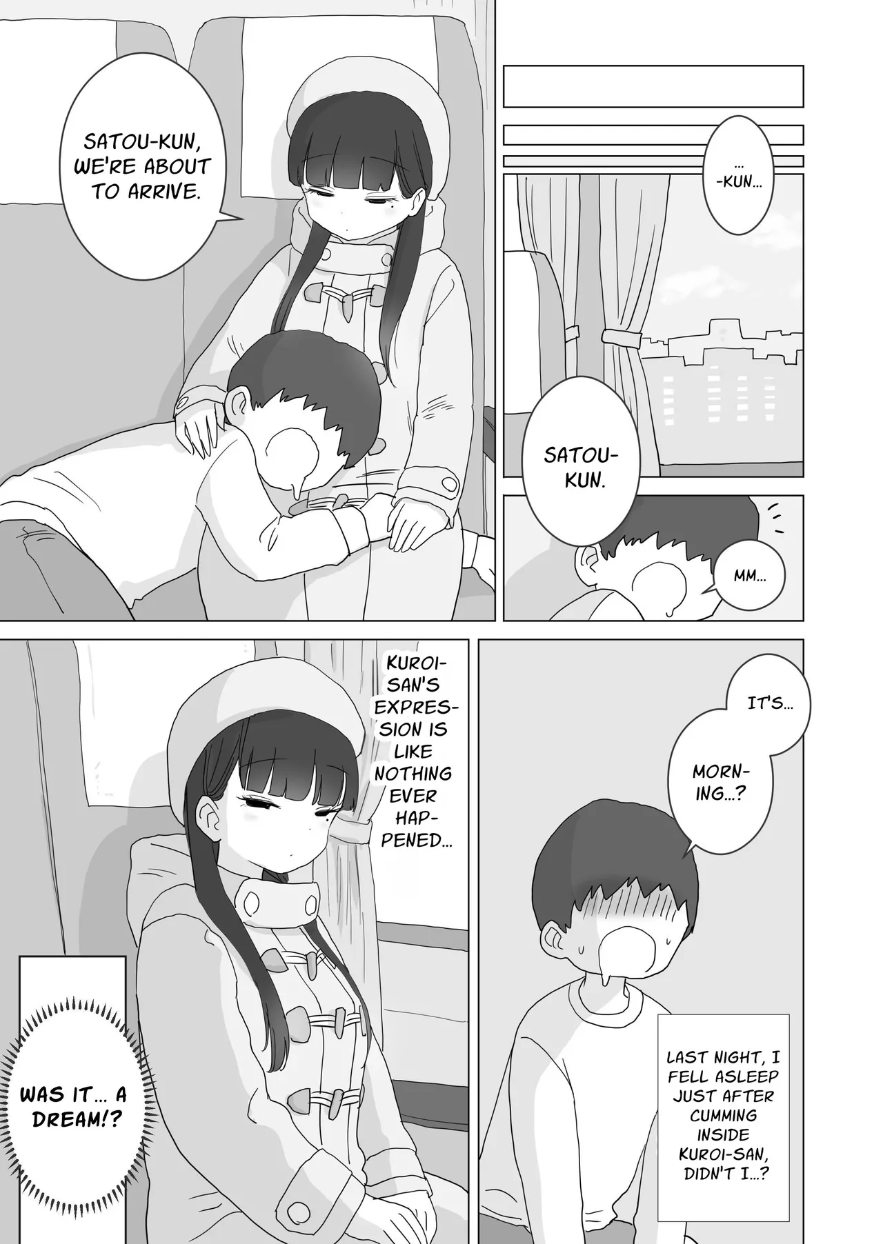 My Classmate Kuroi Lets Me Secretly Creampie Her Even On An Overnight Bus page 47