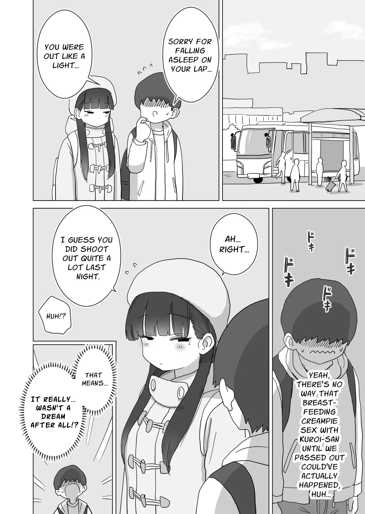 My Classmate Kuroi Lets Me Secretly Creampie Her Even On An Overnight Bus page 48