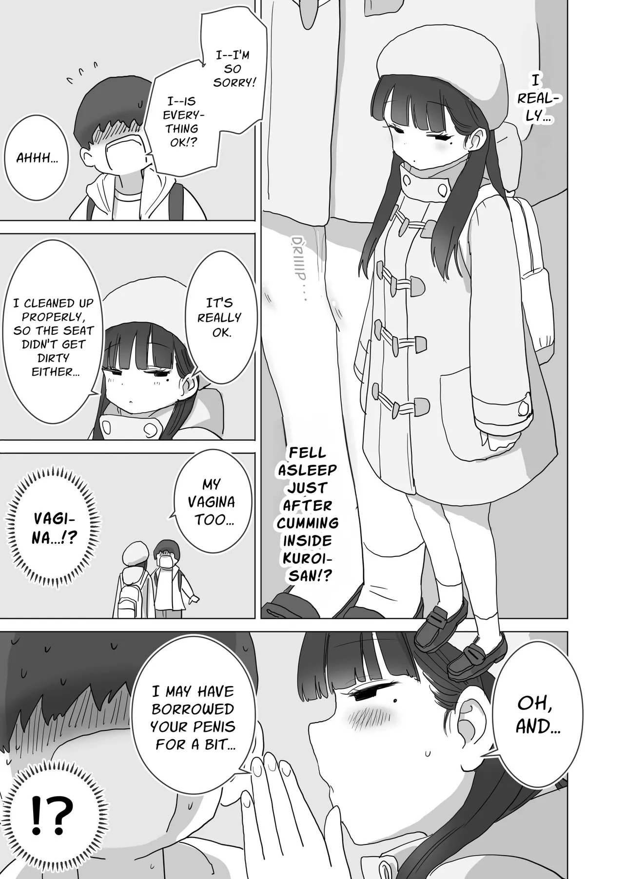 My Classmate Kuroi Lets Me Secretly Creampie Her Even On An Overnight Bus page 49
