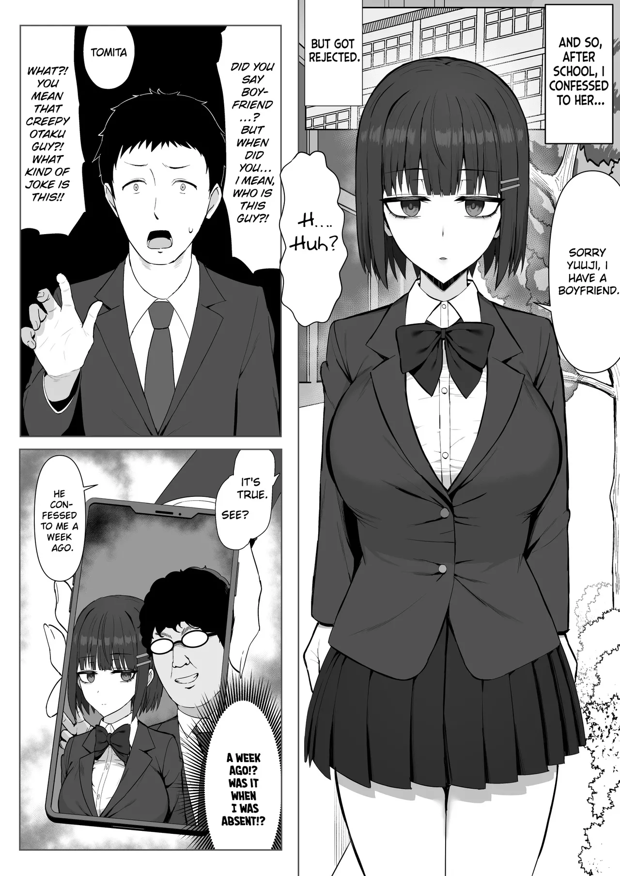 My Expressionless Childhood Friend Was Snatched Away by a Creepy Otaku and Was Having Lovey-Dovey Tongue-Kissing Sex page 4