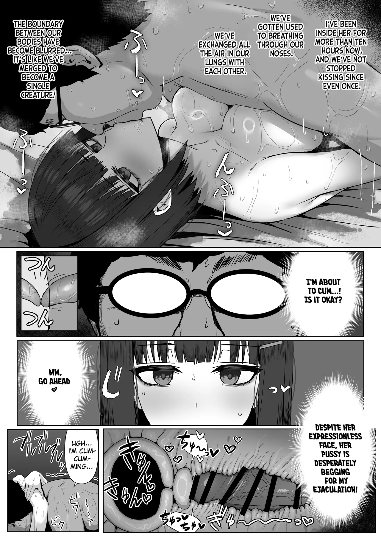 My Expressionless Childhood Friend Was Snatched Away by a Creepy Otaku and Was Having Lovey-Dovey Tongue-Kissing Sex page 44