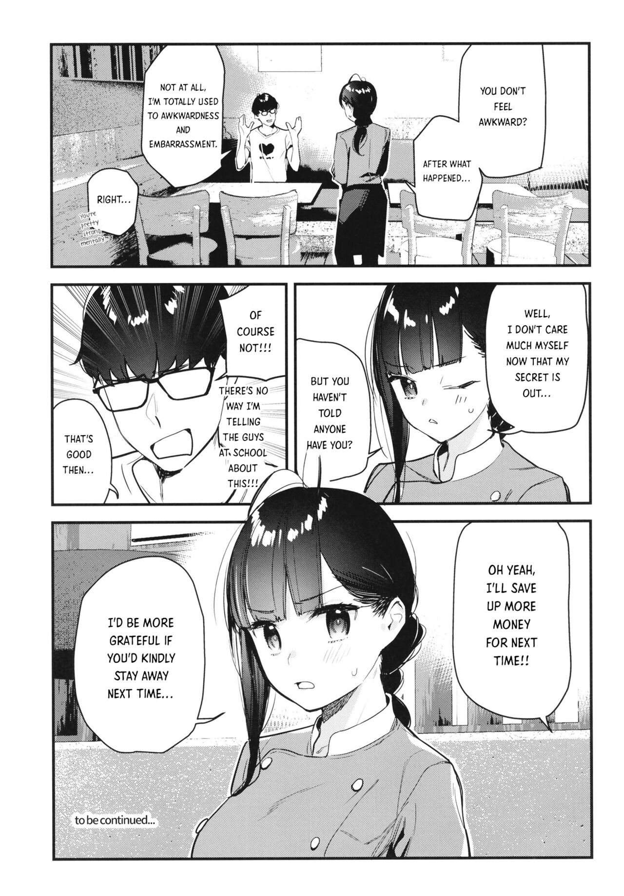 My favorite girl's part-time job offers "H services" to regular customers. page 35