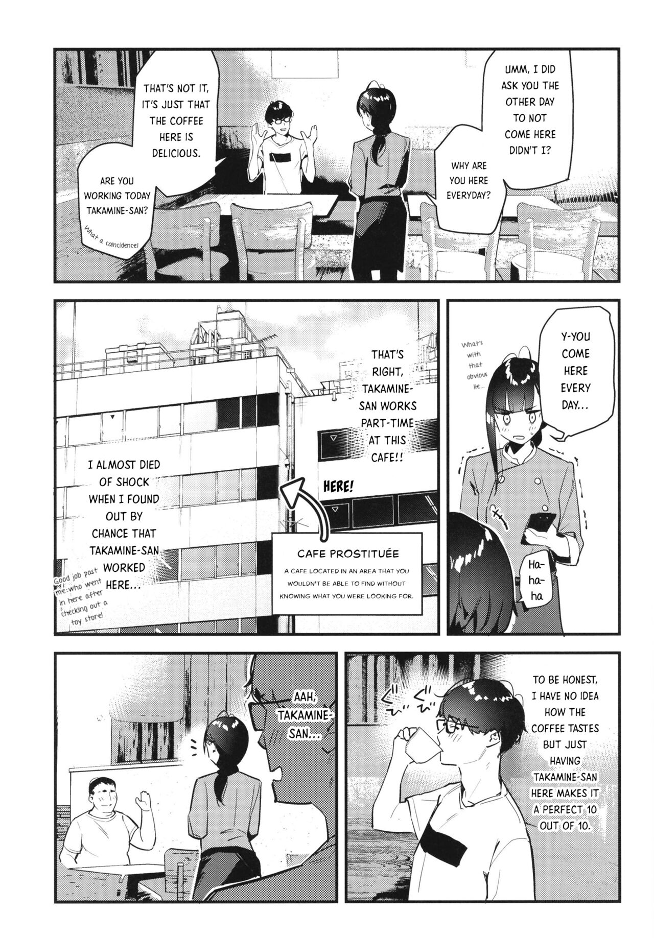 My favorite girl's part-time job offers "H services" to regular customers. page 7