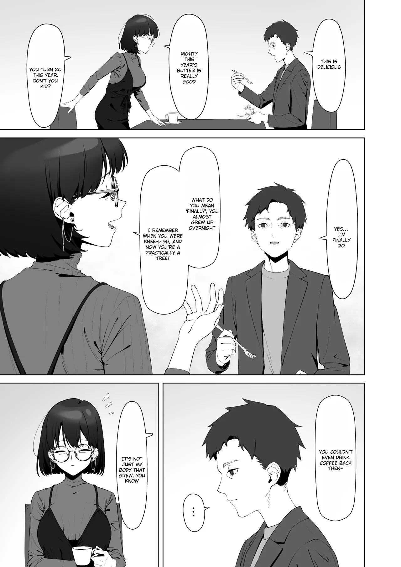 My first sexual experience was with the boss of the cafe I’d been going to for 16 years page 7