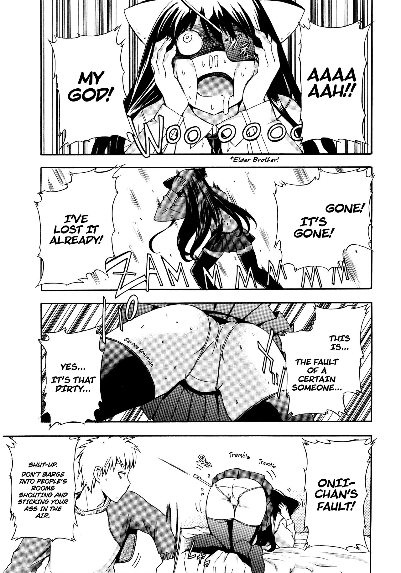 My Fucked-in-the-Head Younger Sister Comes in, Wearing Cat Ears and an Eyepatch page 1