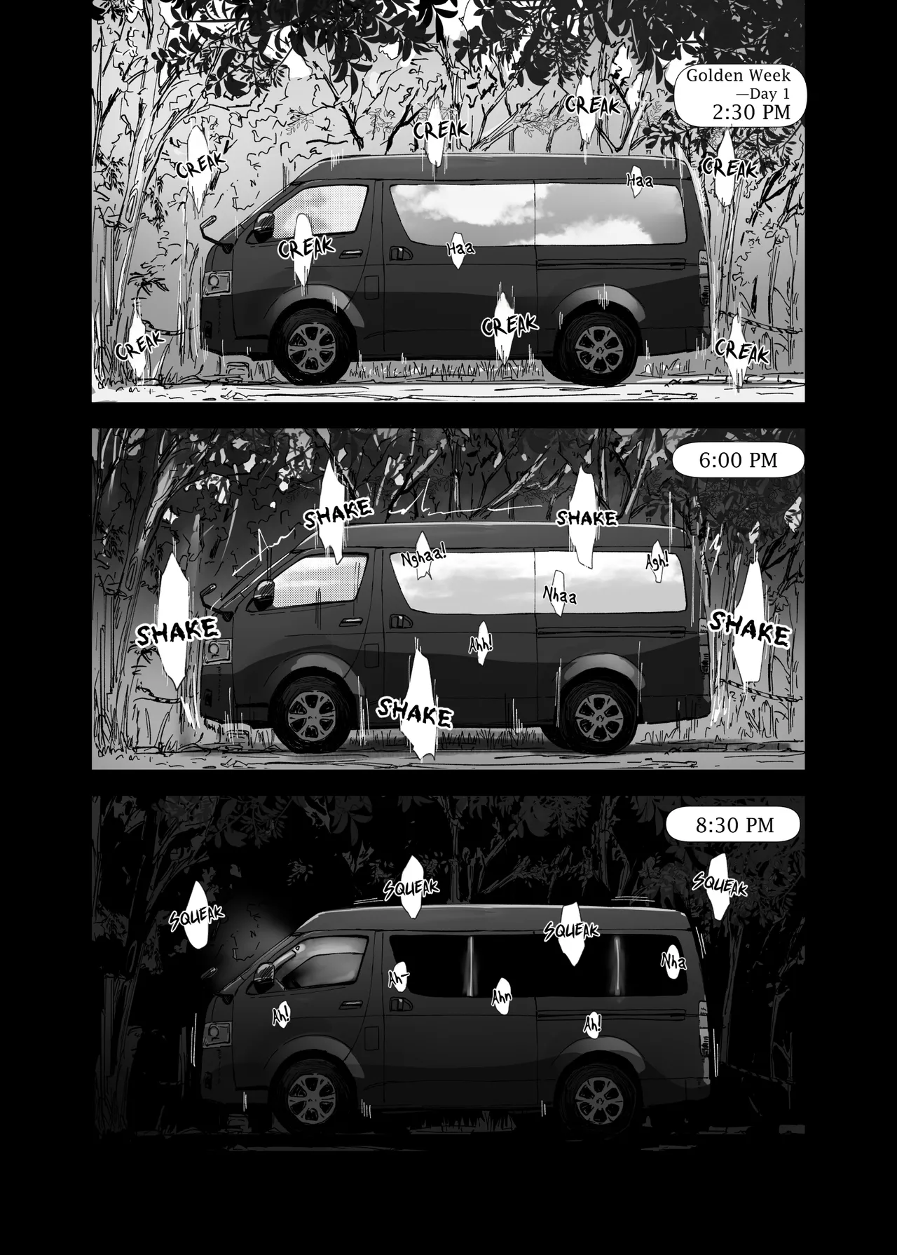 My Girlfriend's Rocky Ride in Senpai's Big Car page 13