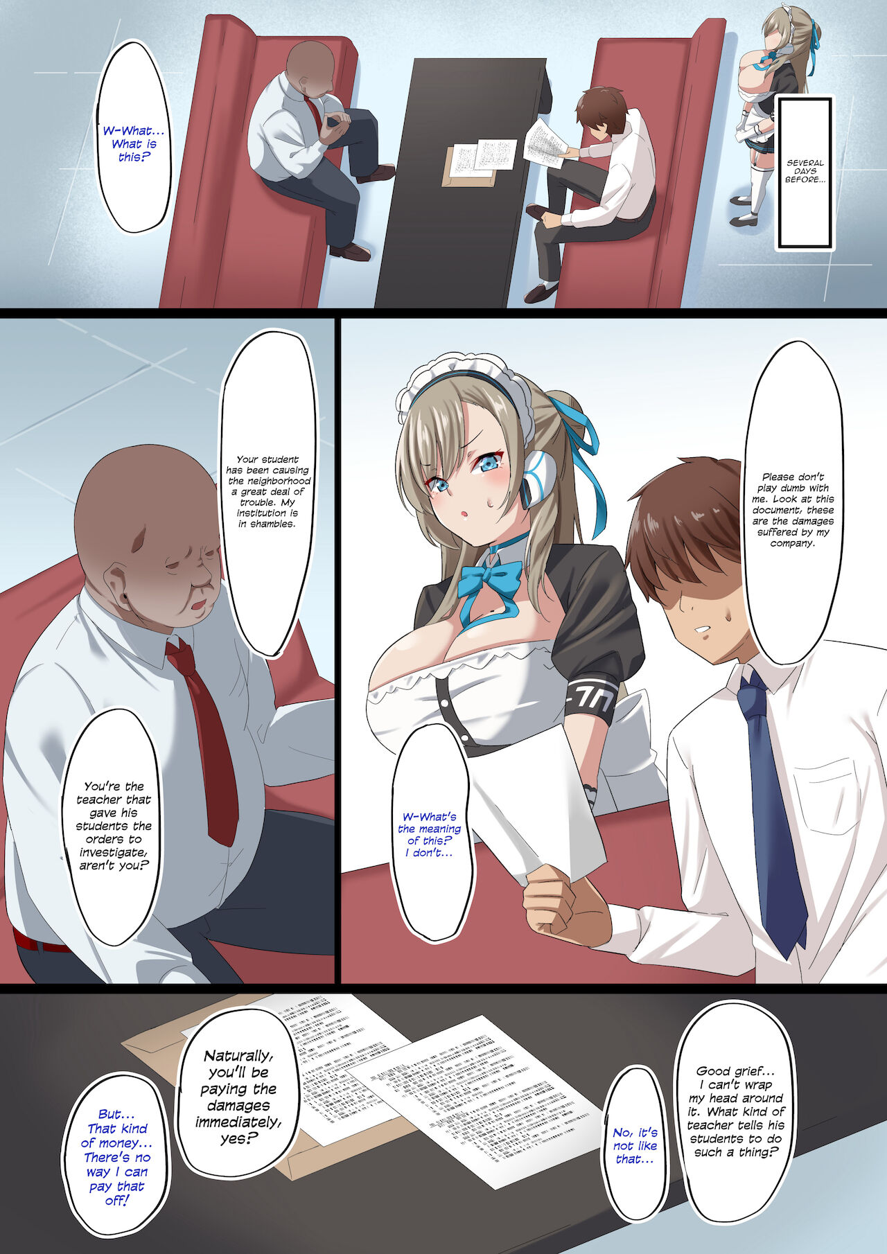 My Girlfriend Was Turned Into a Sex Maid for My Creepy Boss page 4