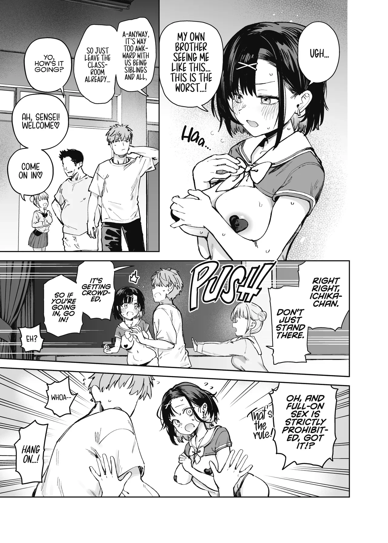 My Little Sister Was a Hostess at Class 2-C's School Festival Boobs Bar page 9