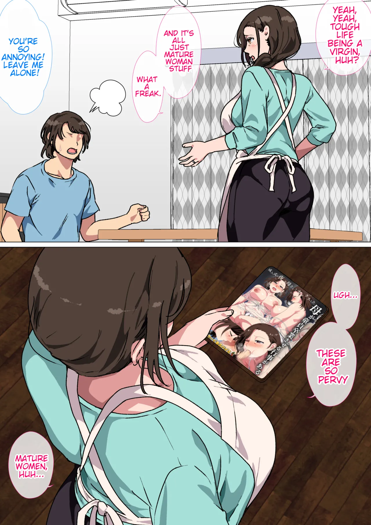 My mom started teasing me in a sexy way, so I couldn't help but fight back. page 3