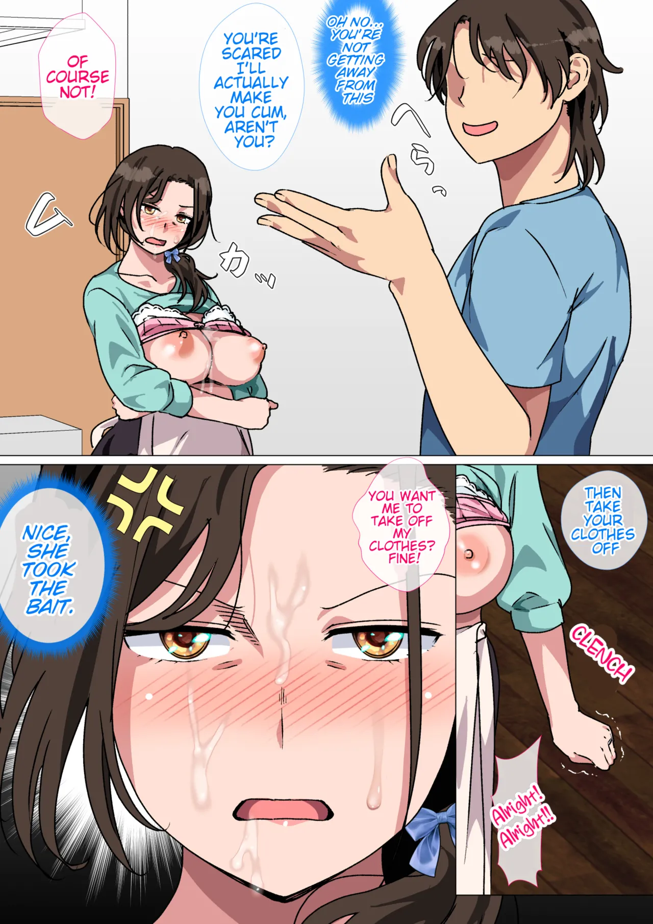 My mom started teasing me in a sexy way, so I couldn't help but fight back. page 32