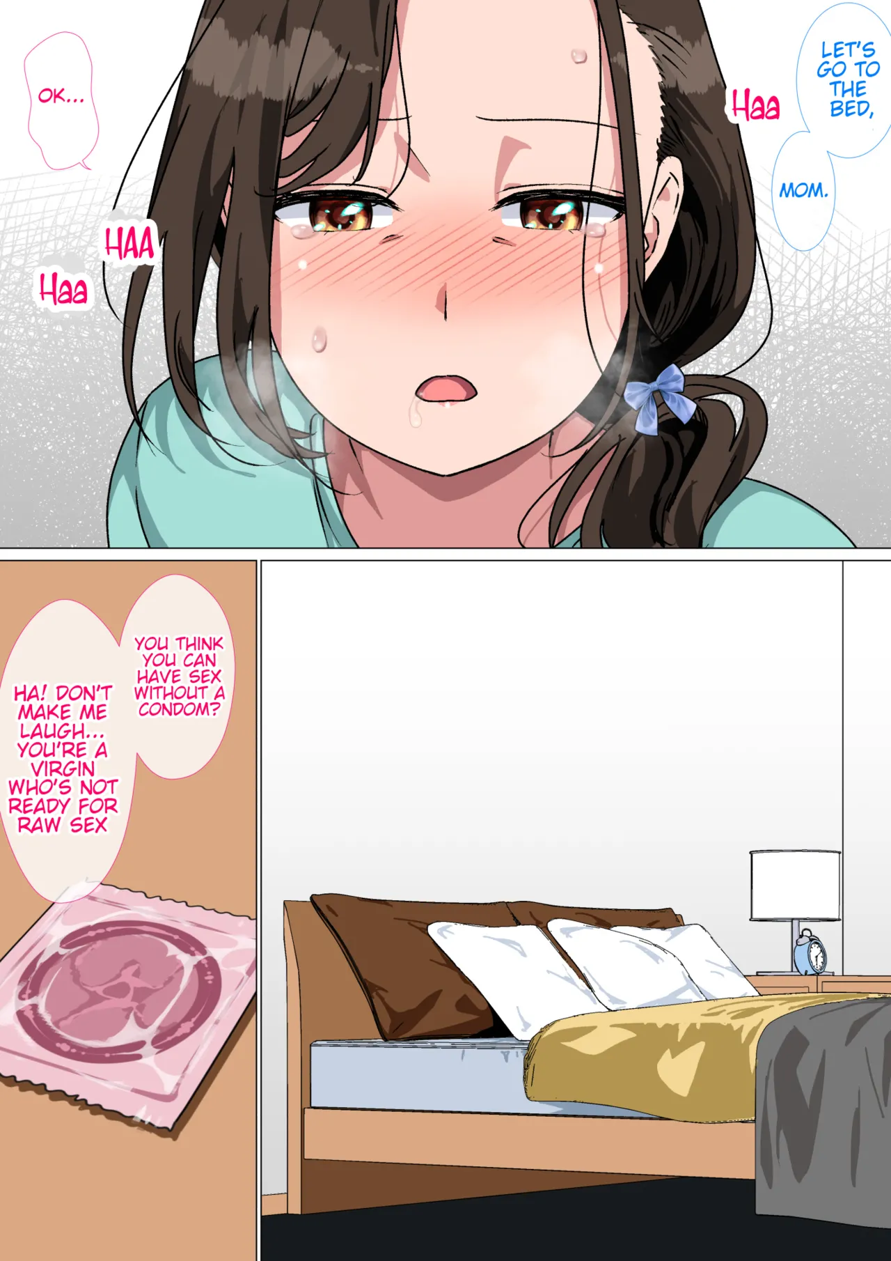 My mom started teasing me in a sexy way, so I couldn't help but fight back. page 45
