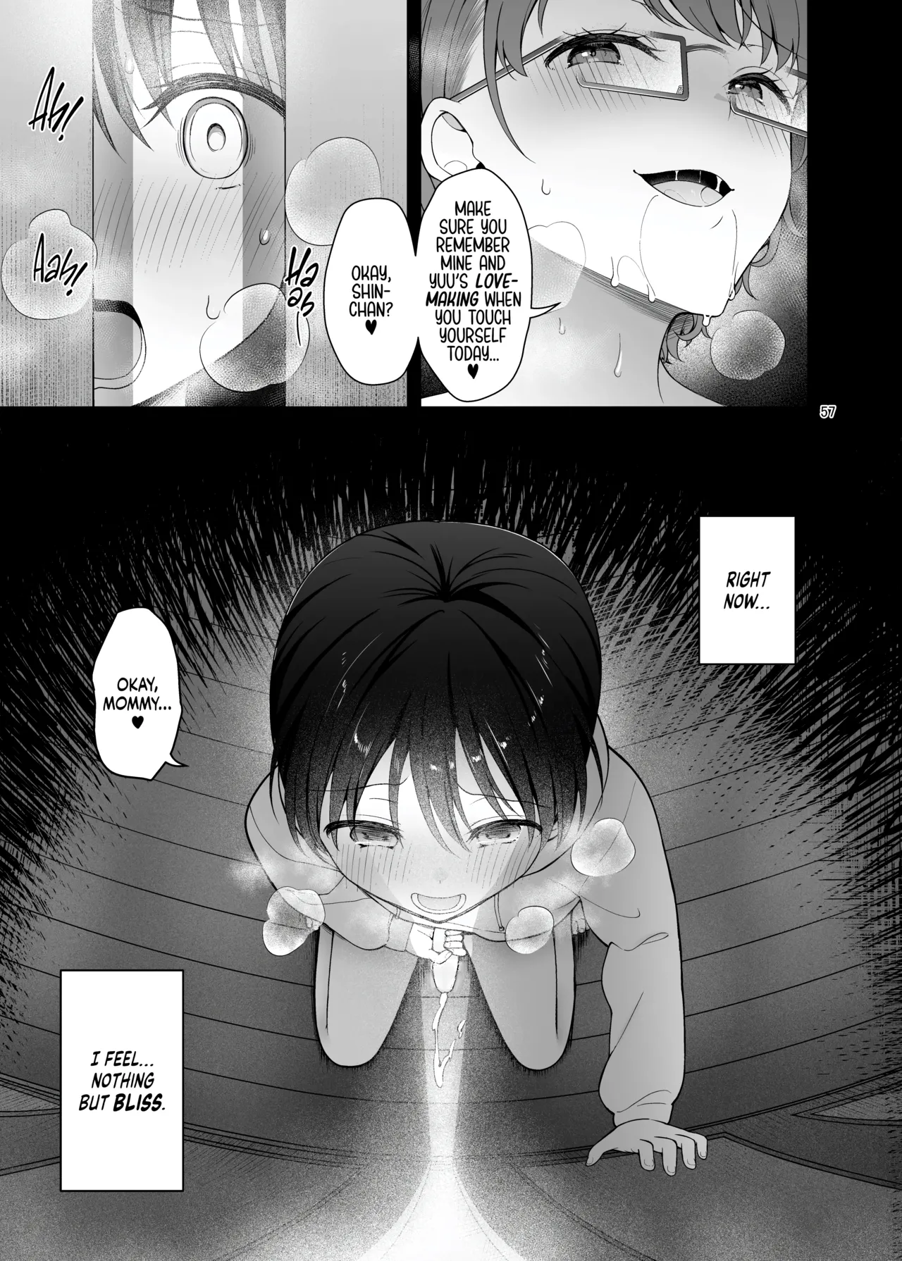 My Mom Turns Into a Slut for My Little Brother, and Him Alone page 57