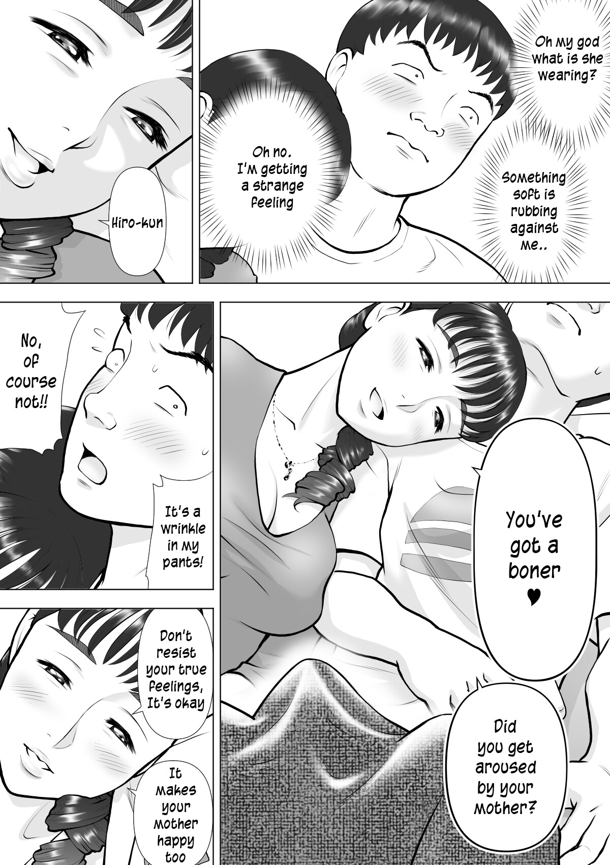 My semen spilling from my Mother's lips page 4