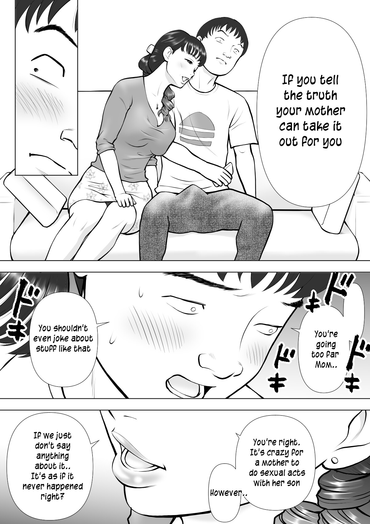 My semen spilling from my Mother's lips page 5