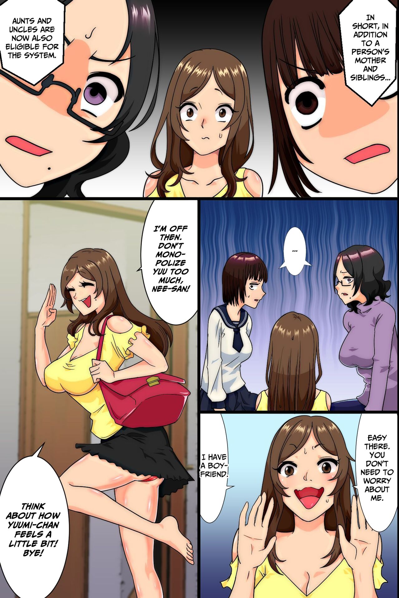 Ninshin wa Kinshin de to iu Hou ga Dekita node, Haha to Imouto to Oba ga Mainichi Ore no Chinpo o Neratte Kuru page 22