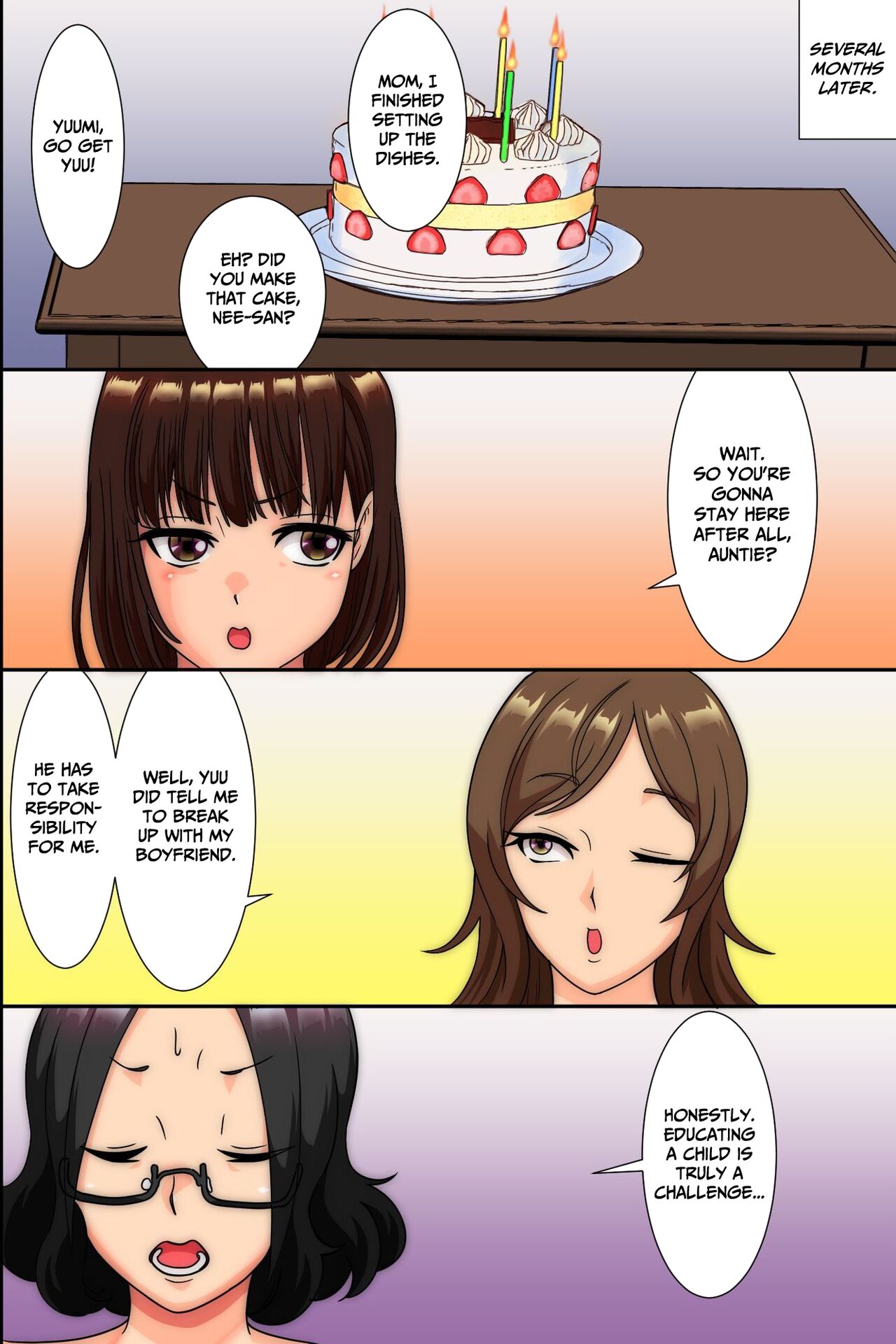 Ninshin wa Kinshin de to iu Hou ga Dekita node, Haha to Imouto to Oba ga Mainichi Ore no Chinpo o Neratte Kuru page 45