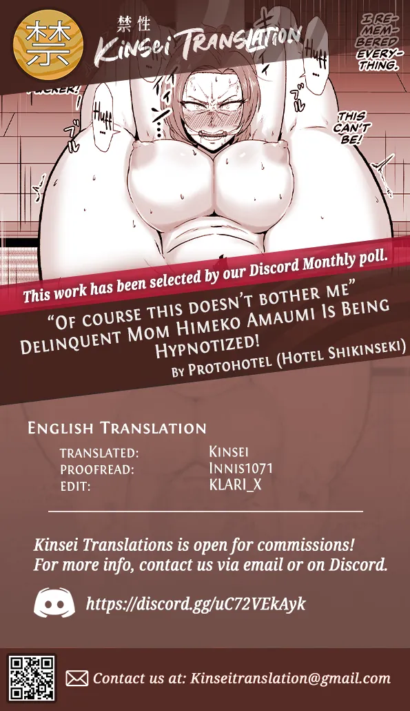 “Of course this doesn’t bother me” Delinquent Mom Himeko Amaumi Is Being Hypnotized! page 42