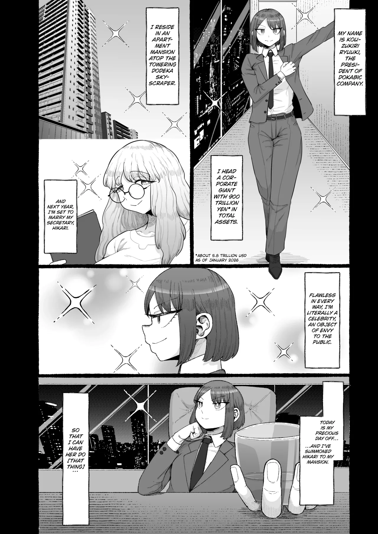 Ogya Babu Charisma Shachou no Mesu Ochi Futanari Homo Chinpo Sandwich page 2