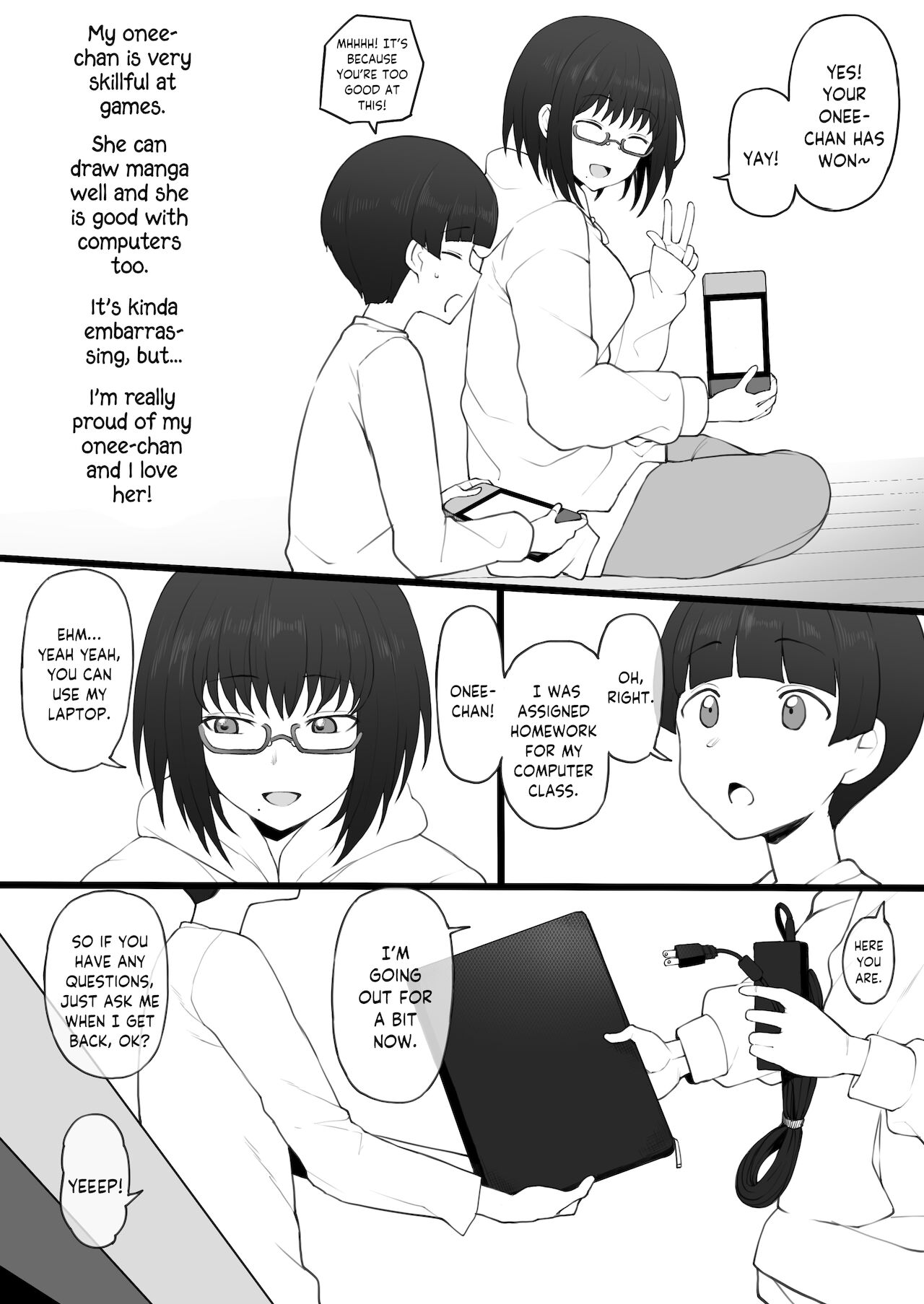 On the Laptop My Beloved Big Sister Lent Me… page 3