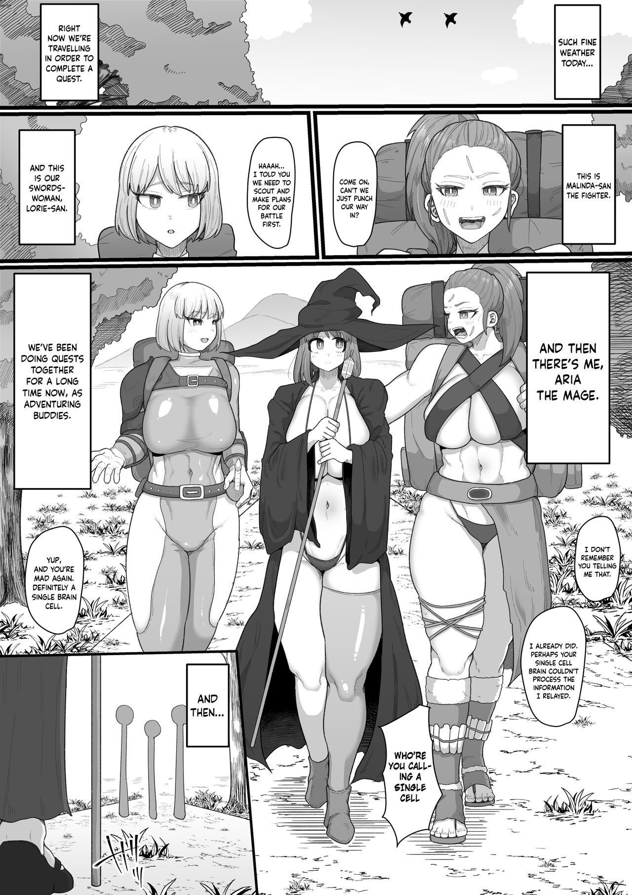 Onna Boukensha x Futanari, Nani mo Okoranai Hazu ga Naku... page 3