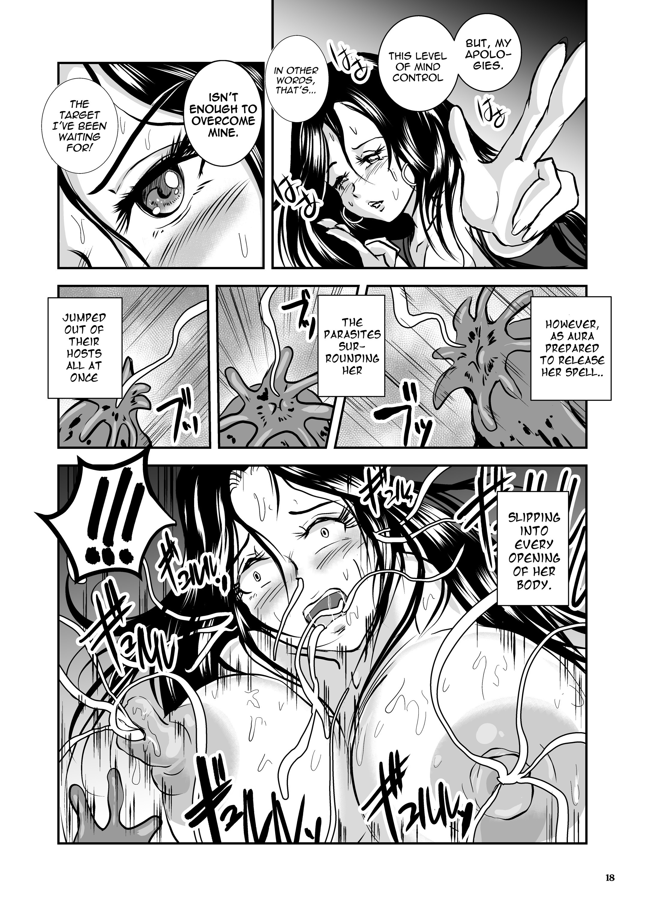 Oonamekuji to Kurokami no Mahoutsukai - Parasitized Giant Slugs V.S. Sorceress of the Black Hair as Aura page 18