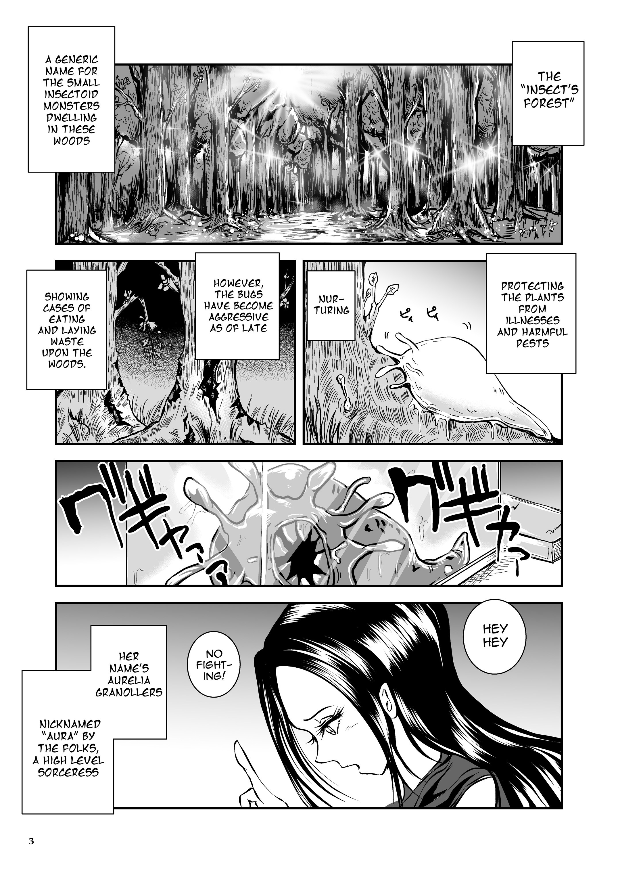 Oonamekuji to Kurokami no Mahoutsukai - Parasitized Giant Slugs V.S. Sorceress of the Black Hair as Aura page 3