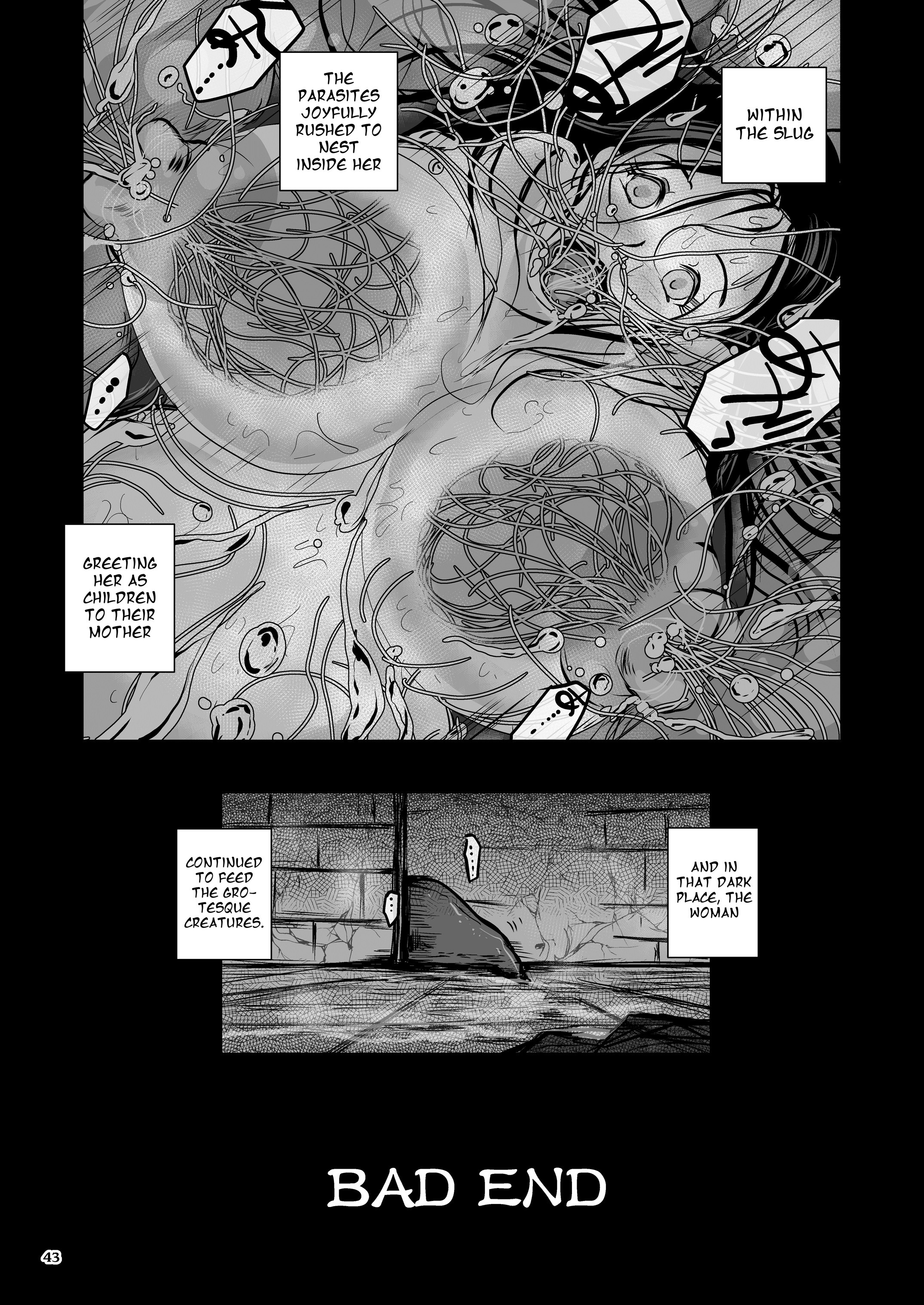 Oonamekuji to Kurokami no Mahoutsukai - Parasitized Giant Slugs V.S. Sorceress of the Black Hair as Aura page 43