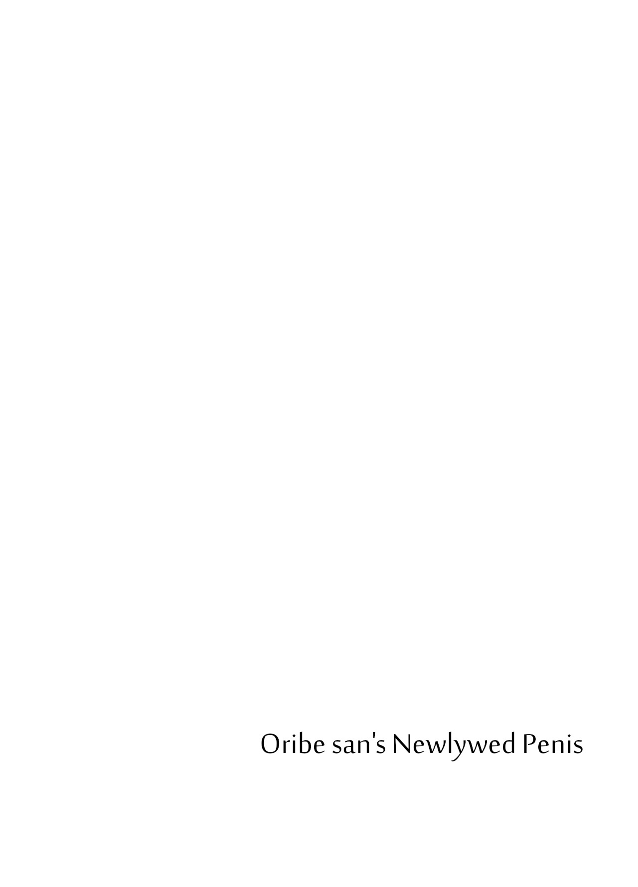 Oribe-san's Newlywed Penis page 2