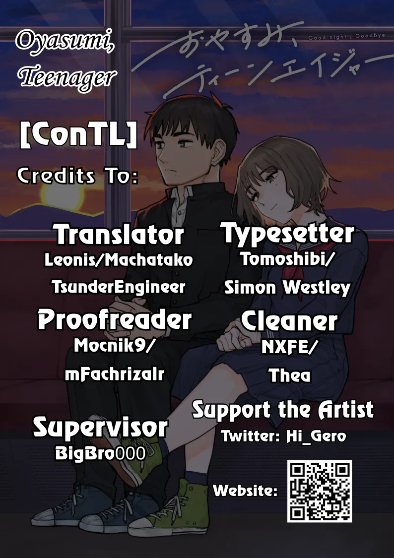 Oyasumi, Teenager - Good Night, Goodbye +  Denshi Tokuten "Harmonics" Name page 214