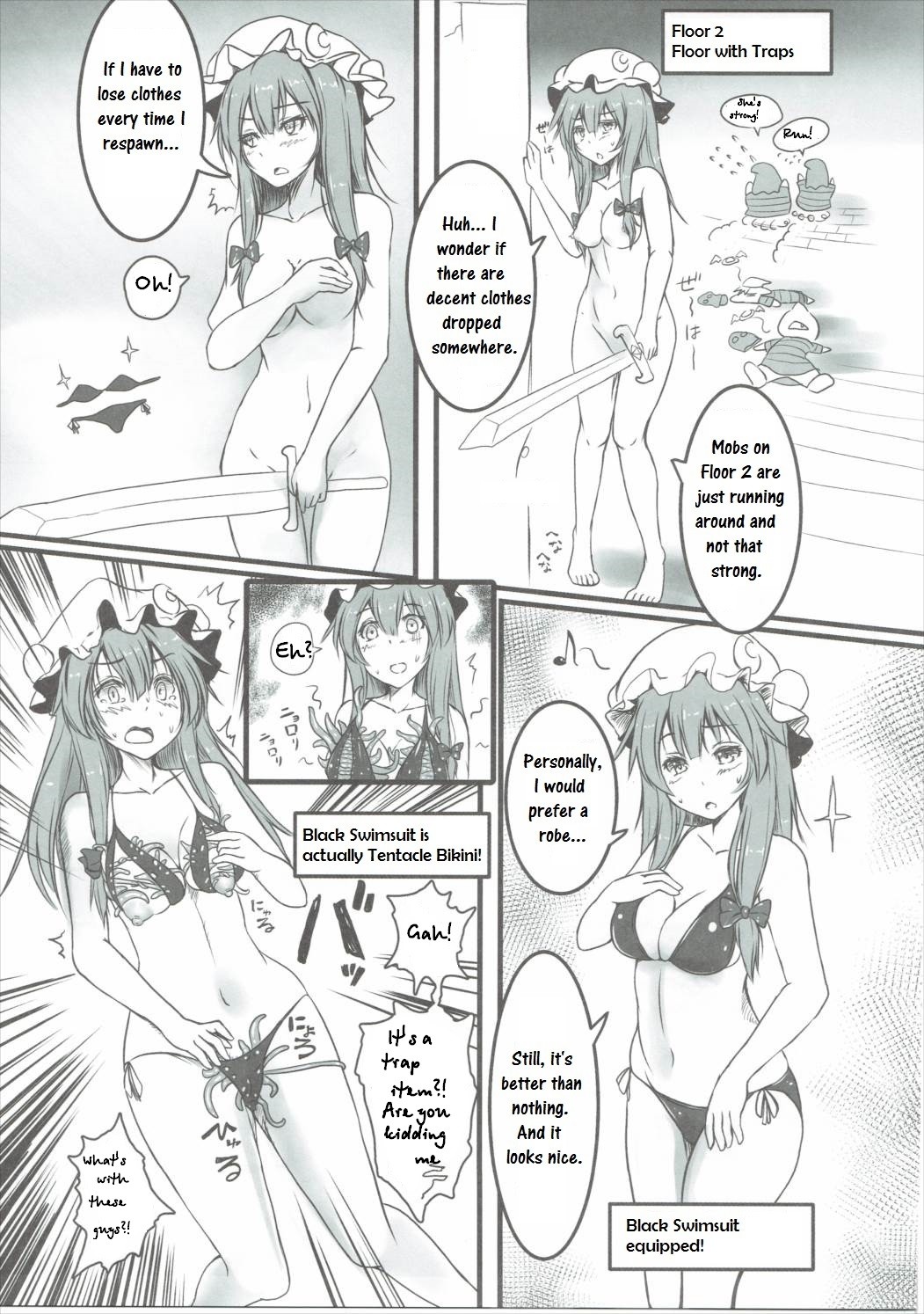 Patchouli ga Ero Dungeon de Hidoi Me ni Au Hon page 10