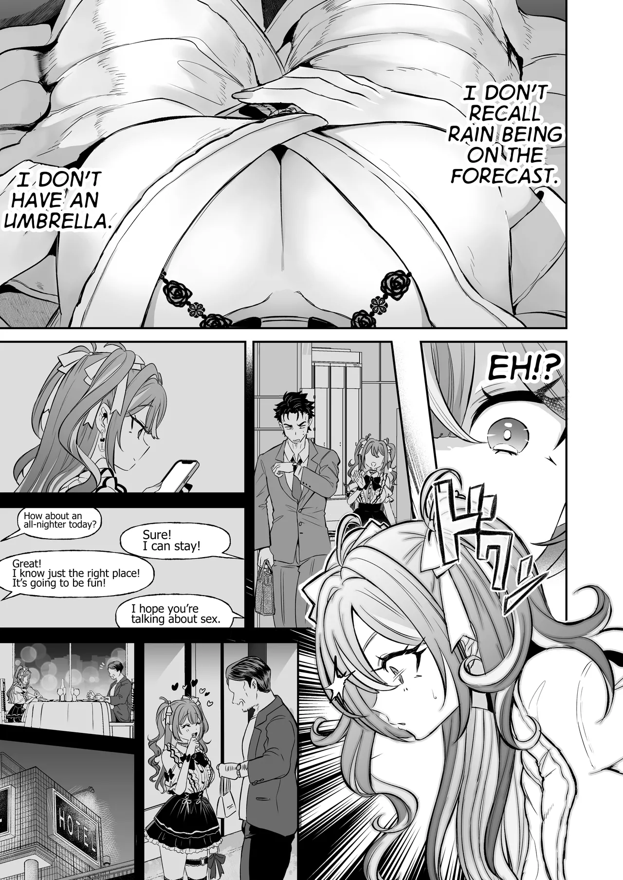 Pien na Ore, Shachiku na Watashi. ~Kinou made Black datta noni, Okitara Sekai ga Pink ni Somattete Kusa Nan da ga~ - A pien me, A slave me. It was a black company until yesterday, but when i woke up, the world was dyed in Plonk and i can't help but laugh page 9