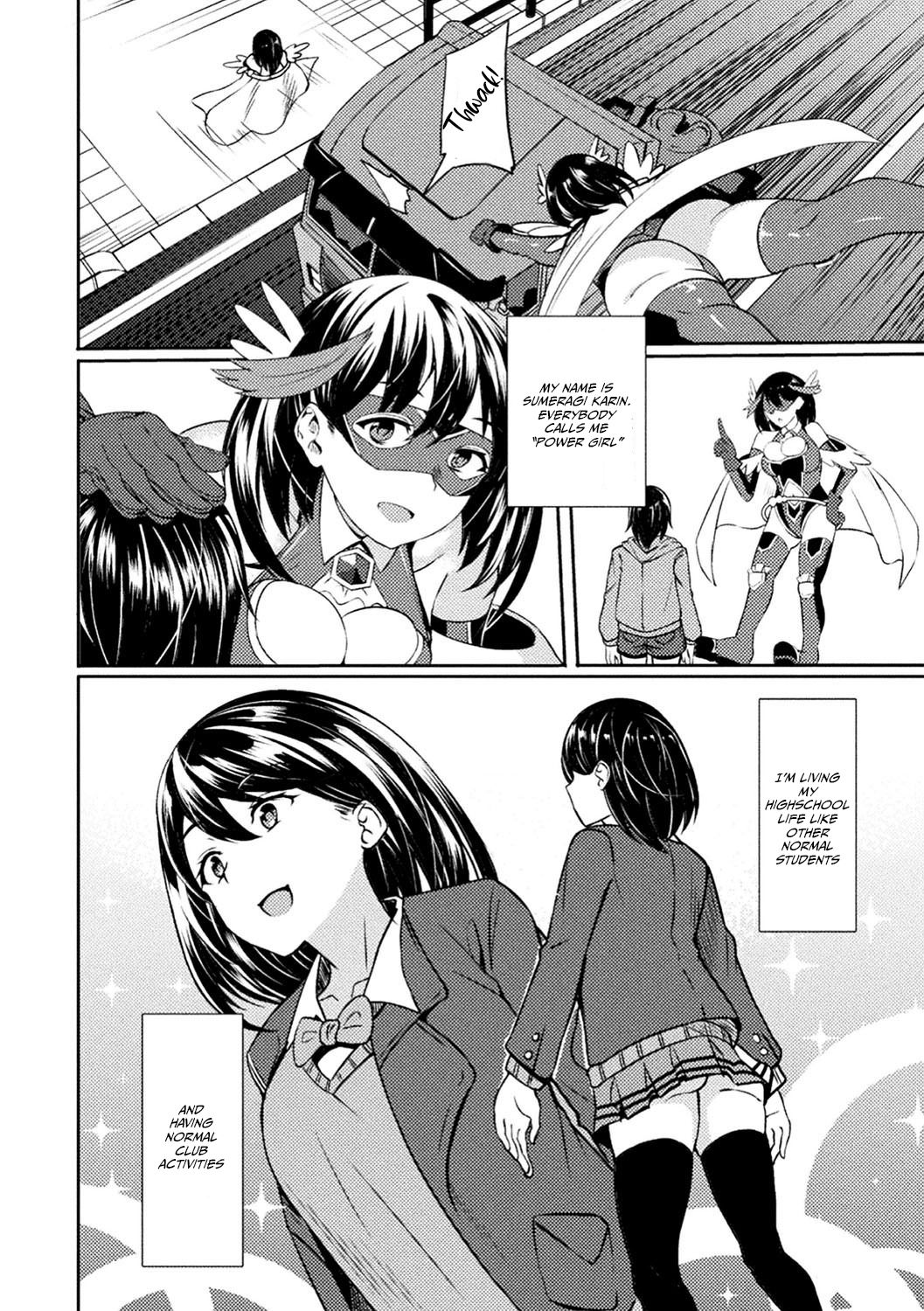 Power Girl ~JK Super Heroine no Saiin Darakuki~ Ch. 1|Power Girl ~JK Super Heroine's Aphrodisiac Corruption Record~ Ch. 1 page 4