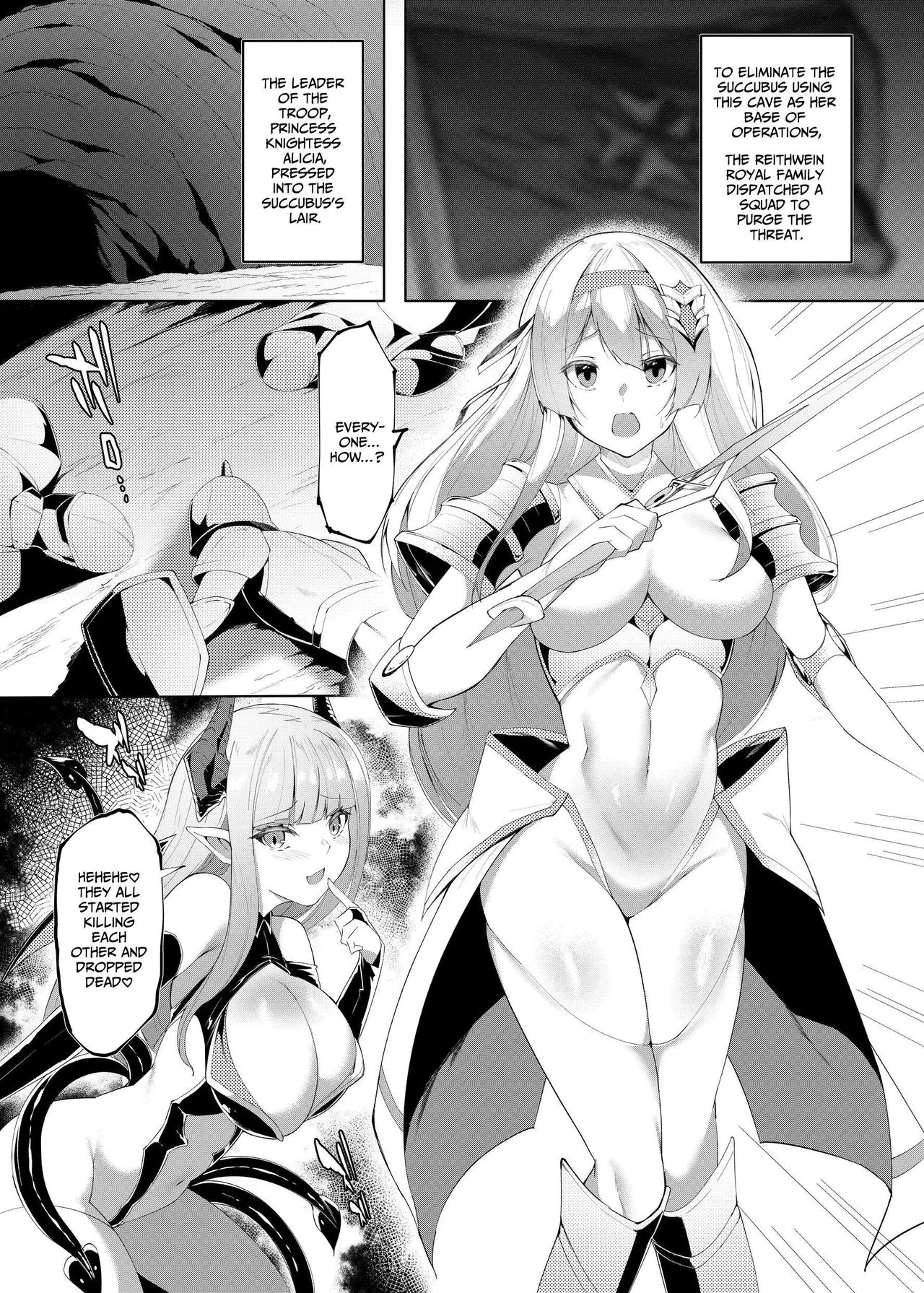Princess Fetishism -A story of a princess knight whose feet and armpit are trained by a demon and becomes a perverted demon.- page 2