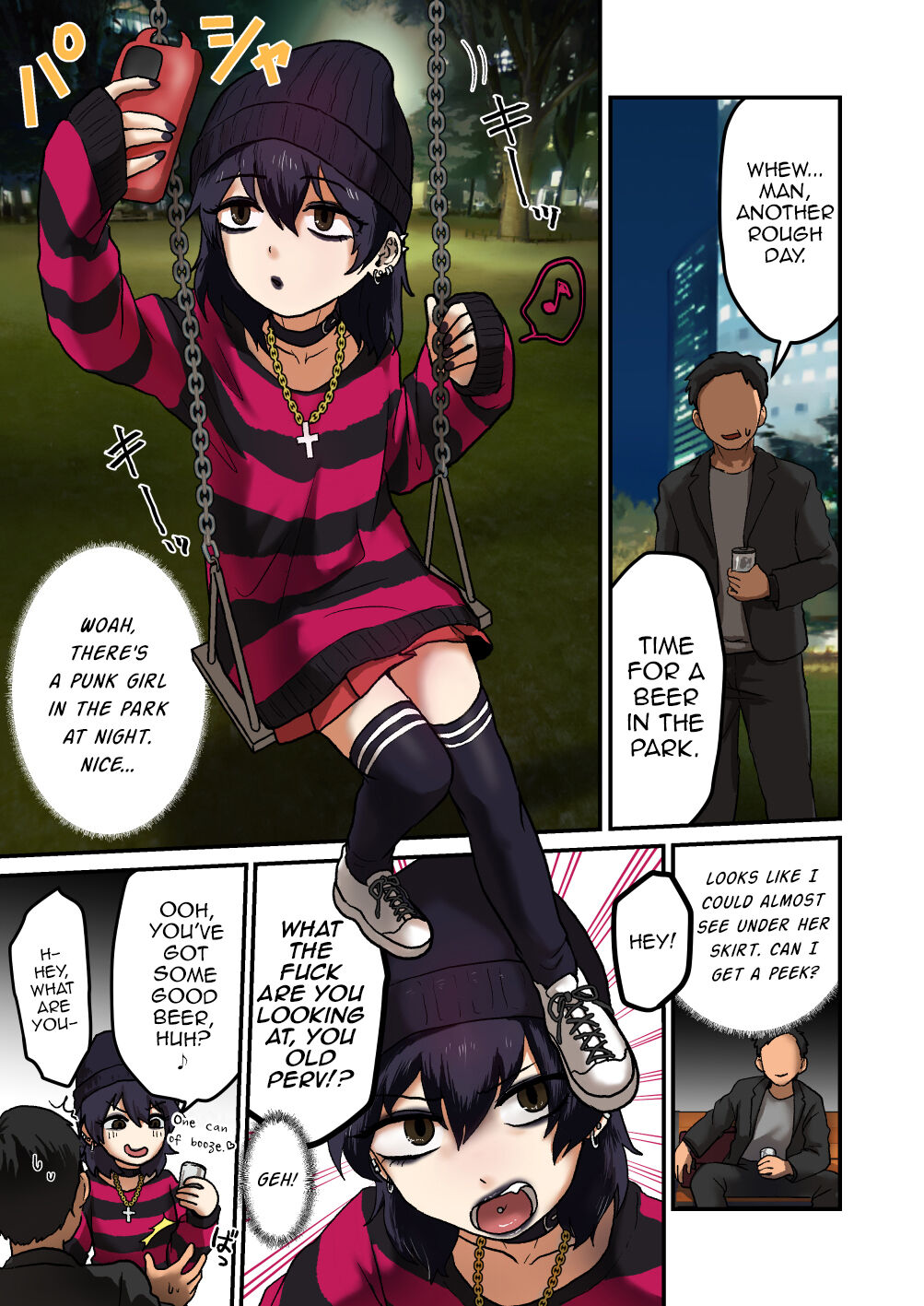 Punk Joshi to Yoru no Kouen de xx page 2