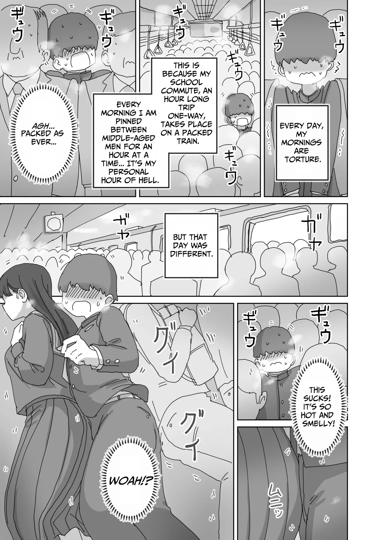 Quietly Cumming in My Classmate on a Packed Train page 2