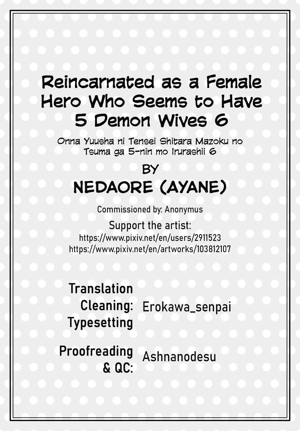 Reincarnated as a Female Hero Who Seems to Have 5 Demon Wives 6 page 36